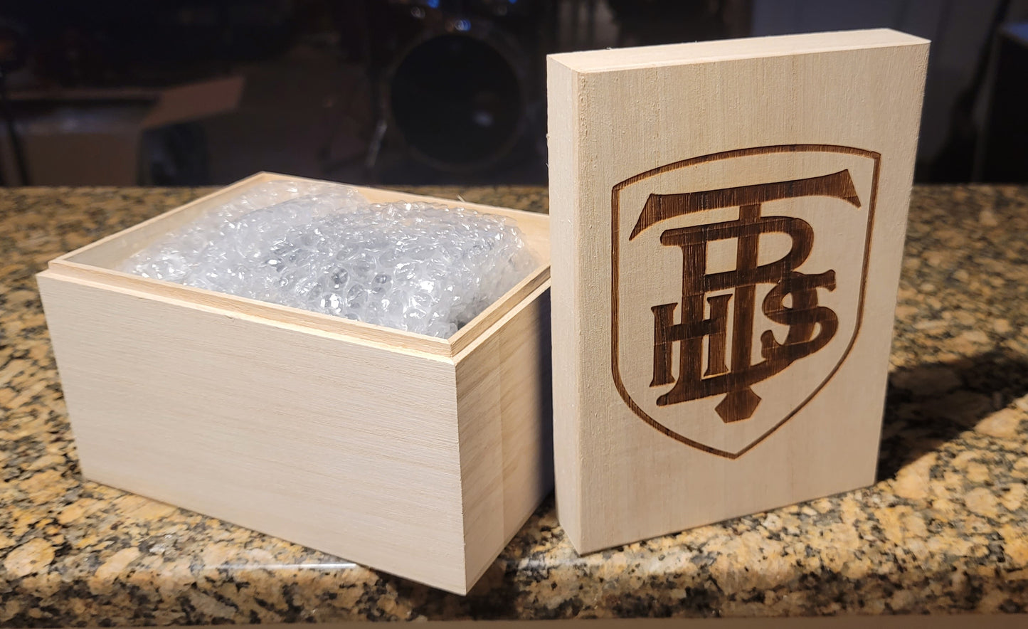 Homecoming Premium Item - Engraved Whiskey Glass Gift Box With Stones - Single Glass