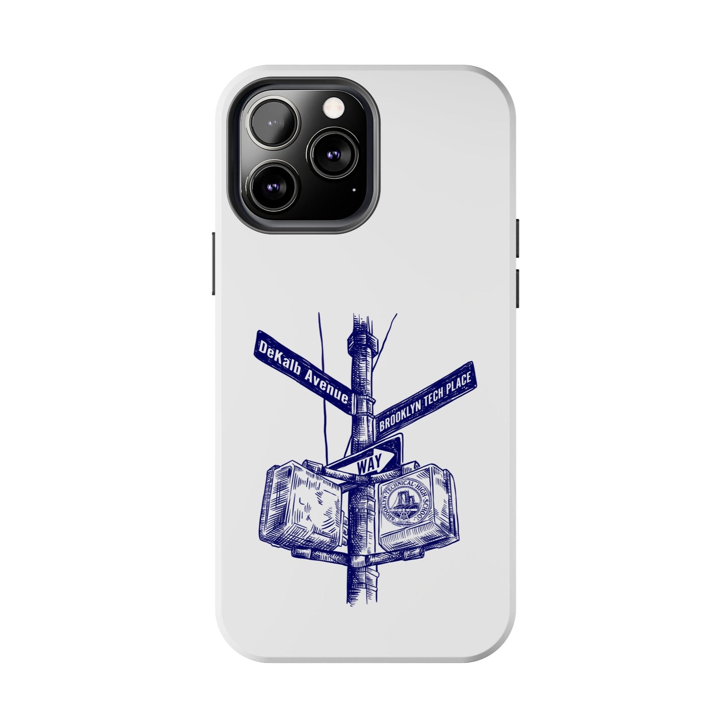 Dekalb Ave & Brooklyn Tech Place - Tough Phone Cases - White