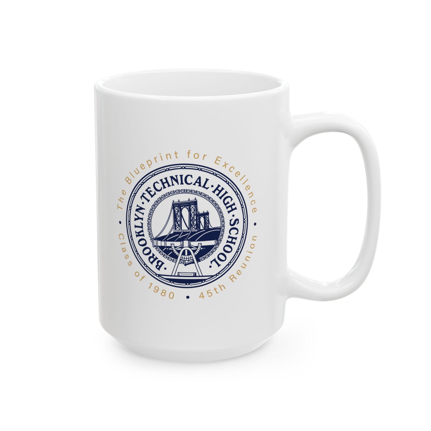 The Blueprint For Excellence - Class Of 1980 - White Ceramic Mug (11oz & 15oz)