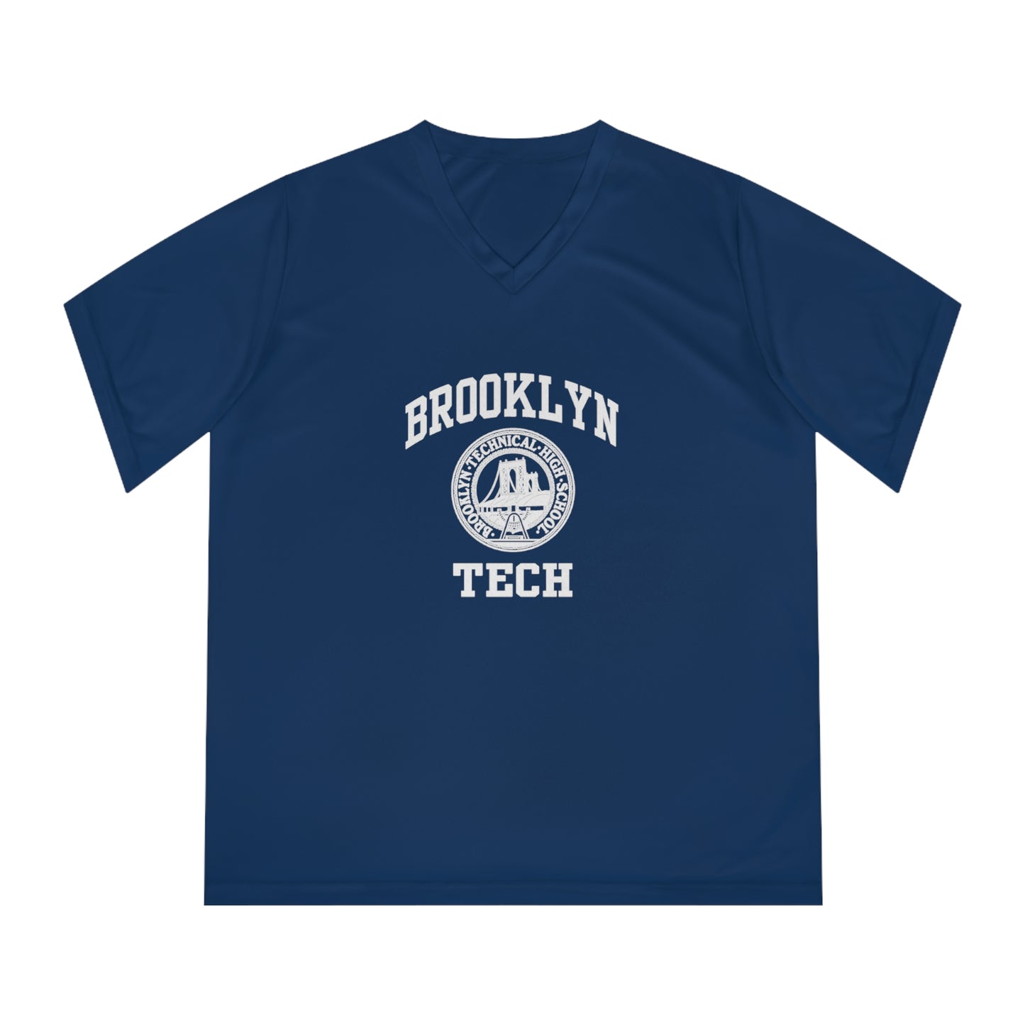 Brooklyn Tech Classic Logo - Ladies Performance V-Neck T-Shirt