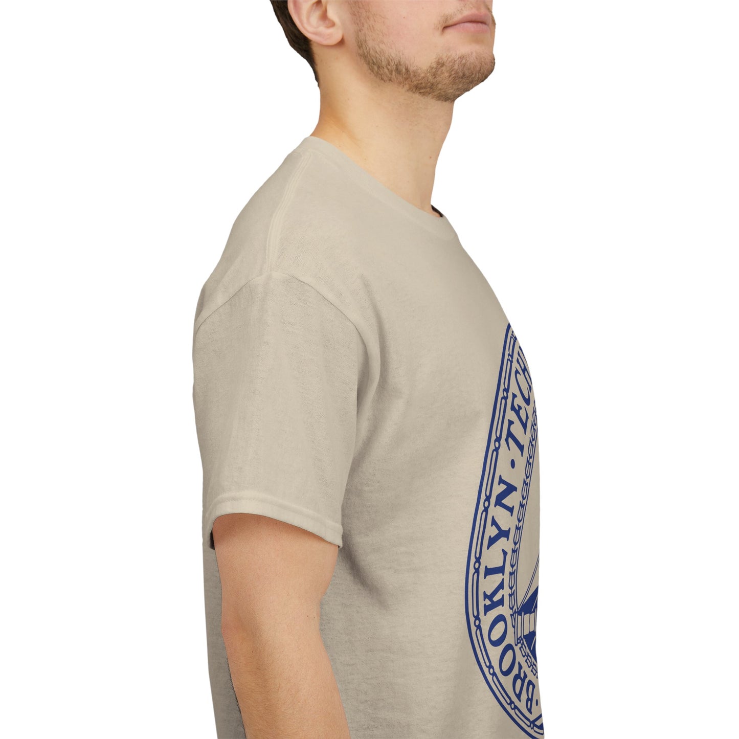Classic Tech Logo - Blue Graphic - Men's Heavy Cotton T-Shirt