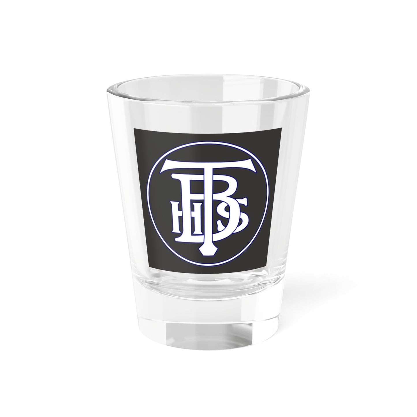 Stacked Logo In Circle Shot Glass