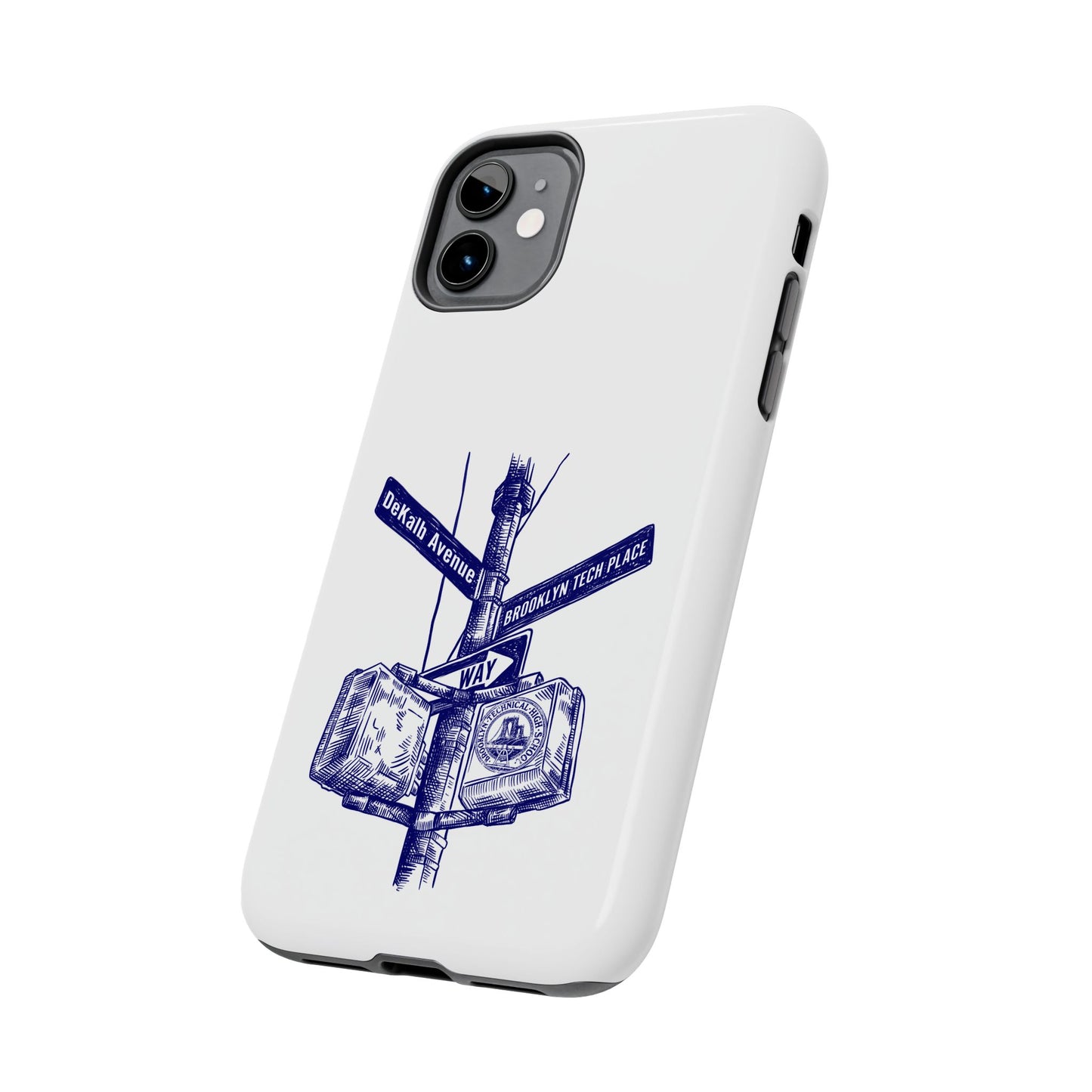 Dekalb Ave & Brooklyn Tech Place - Tough Phone Cases - White