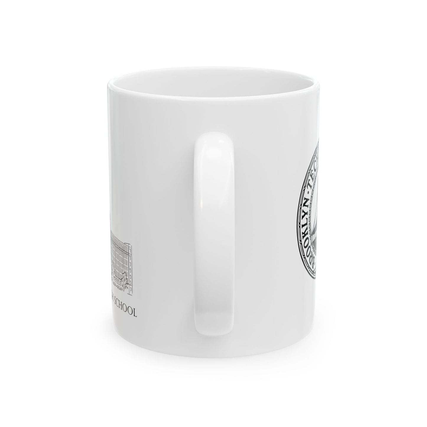 Tech Building - Ceramic Mug, (11oz, 15oz) - B&w