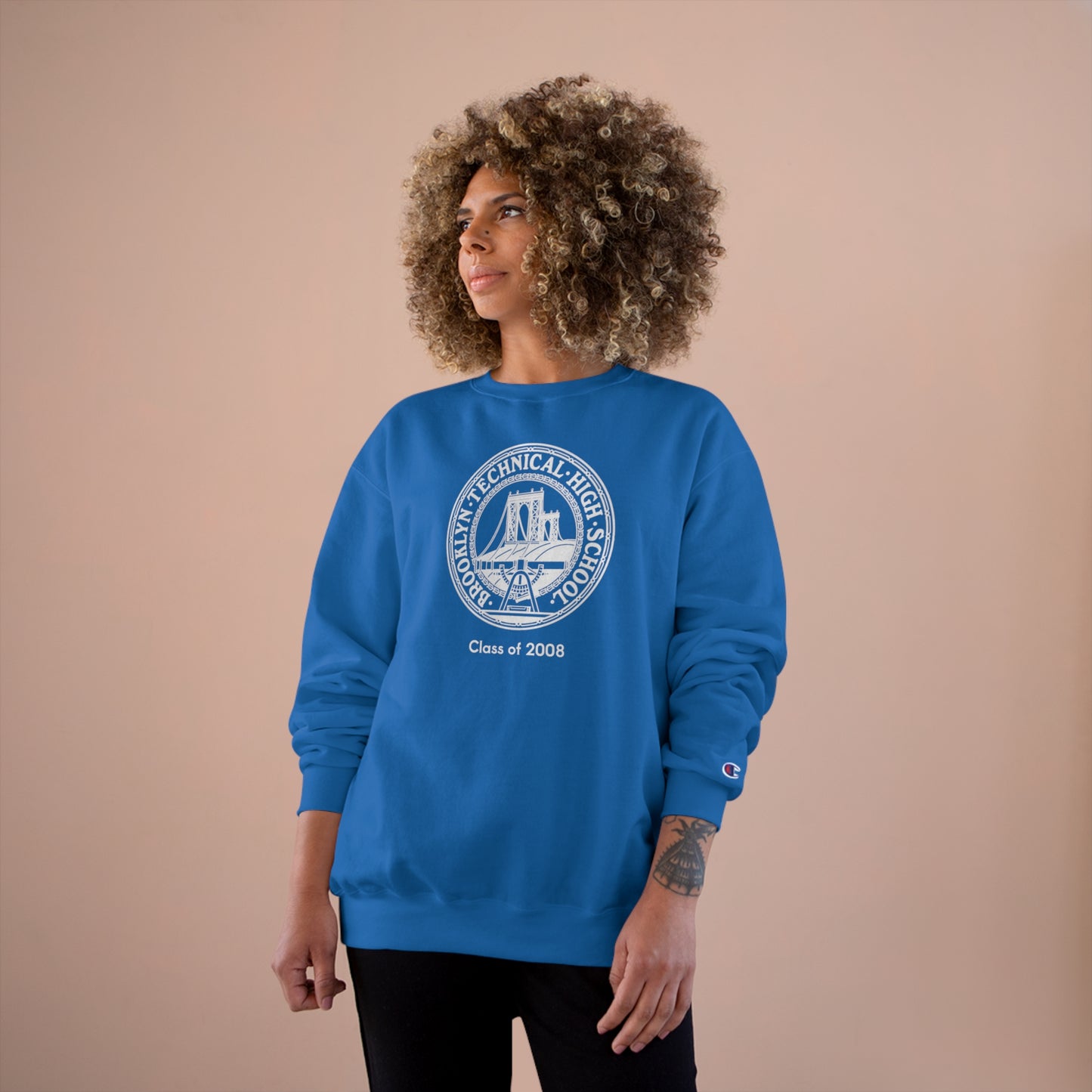 Classic Tech Logo - Champion Crewneck Sweatshirt - Class Of 2008
