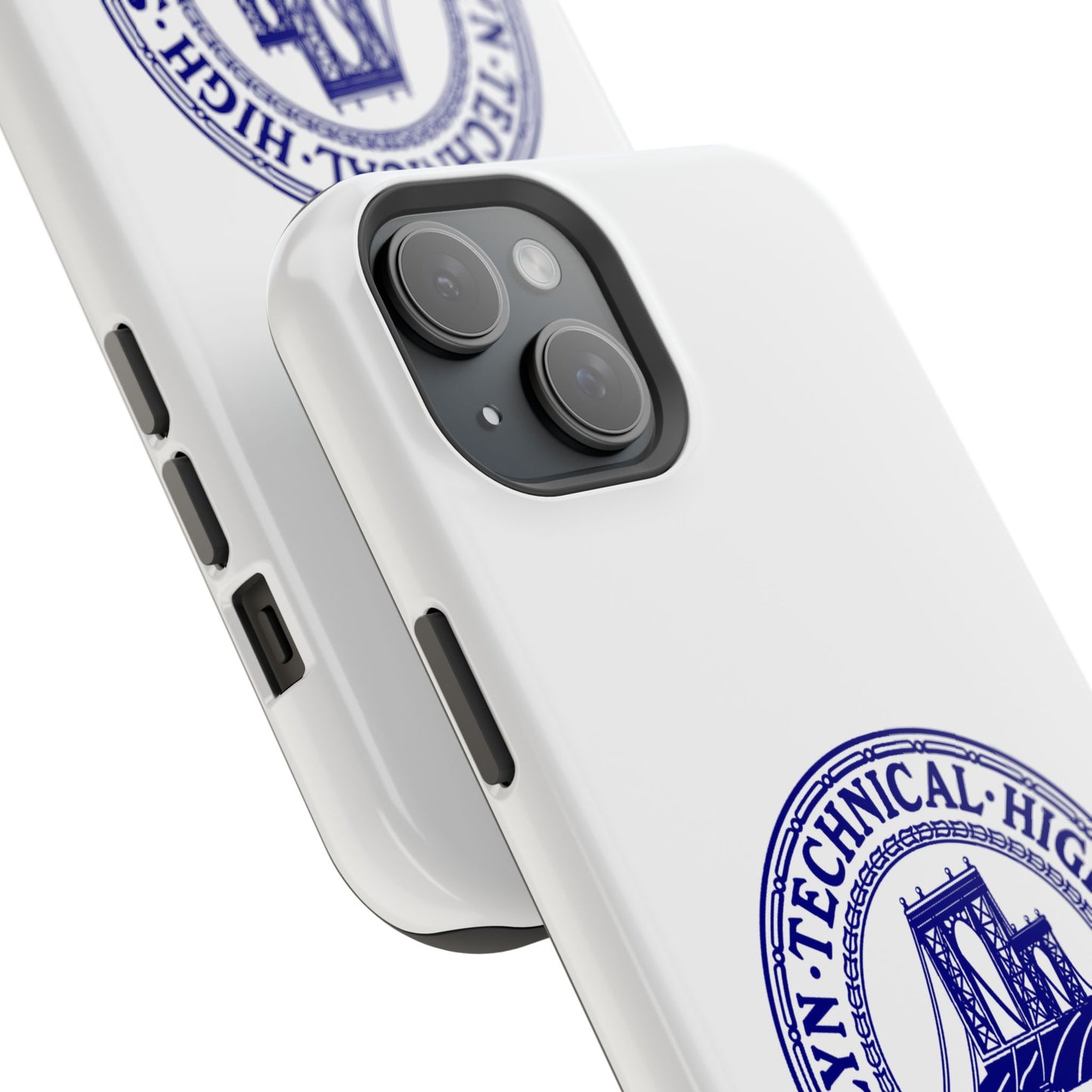 Classic Tech Seal - Impact-Resistant Phone Cases - Iphone Or Samsung - White