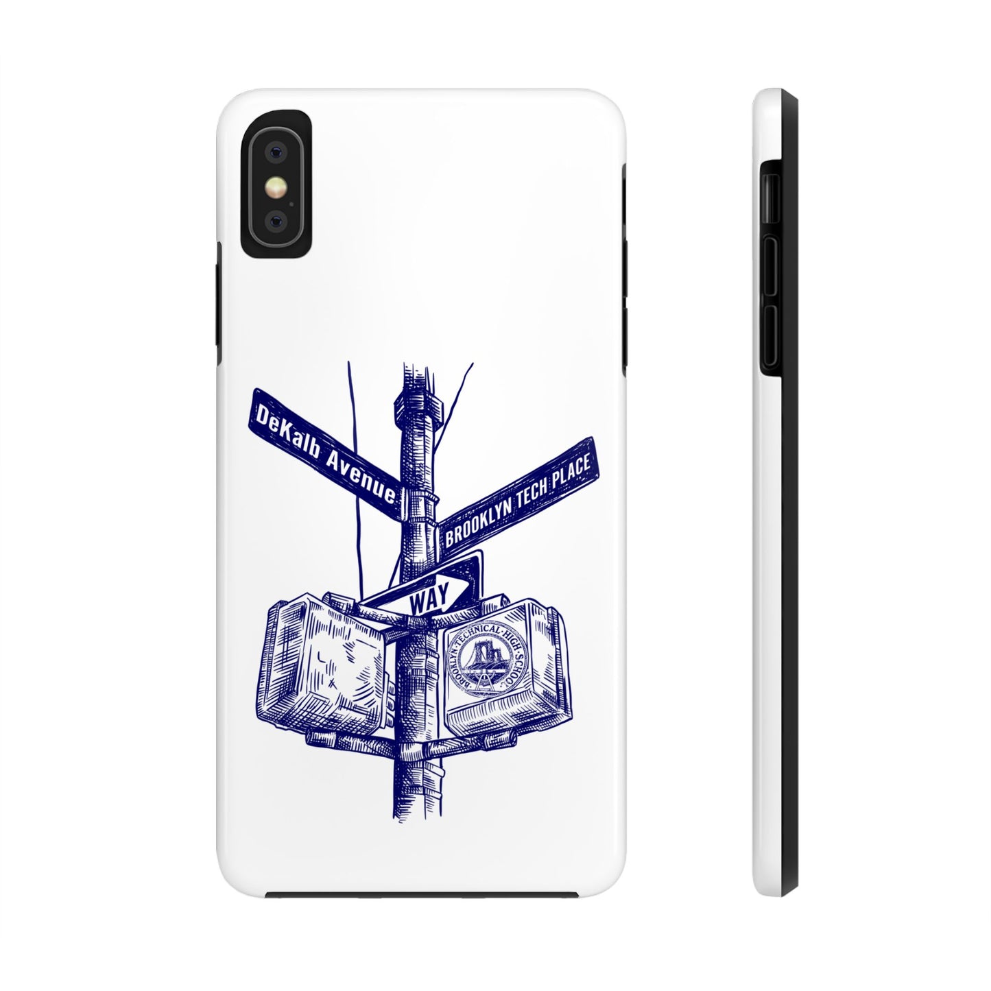 Dekalb Ave & Brooklyn Tech Place - Tough Phone Cases - White