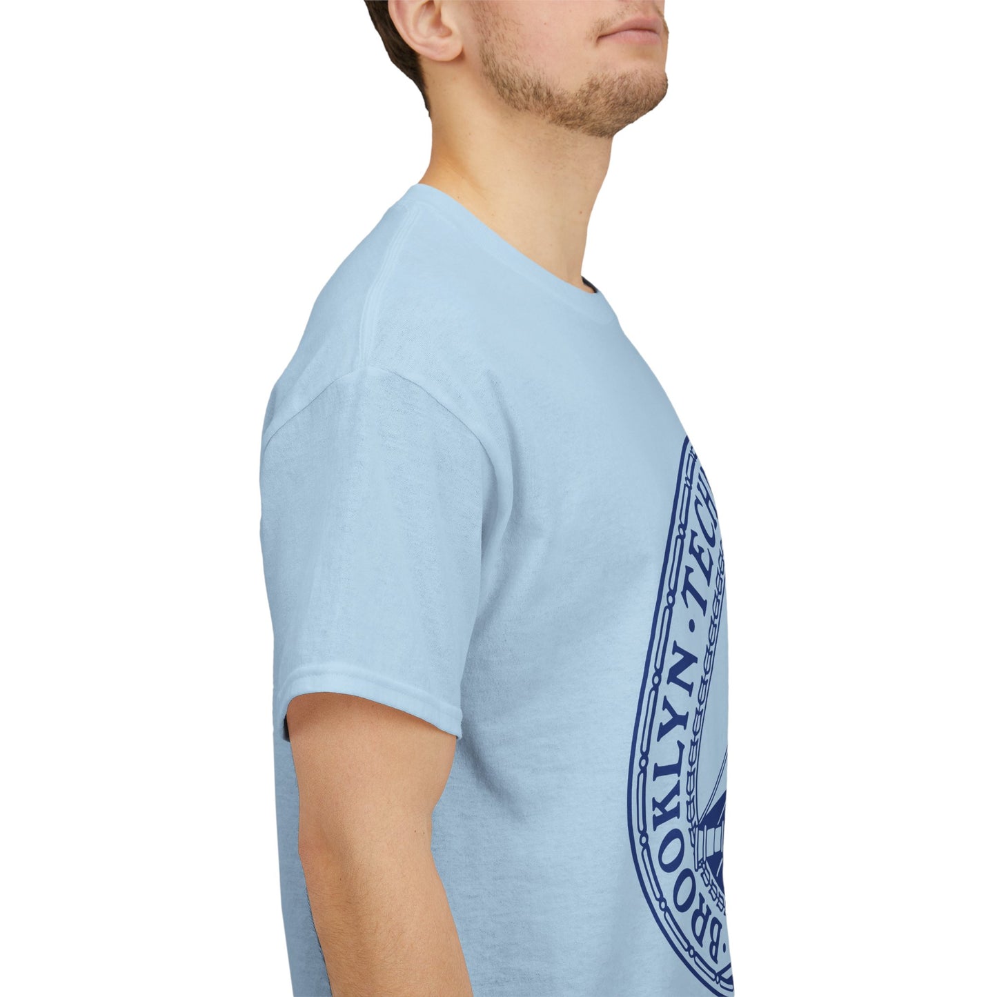 Classic Tech Logo - Blue Graphic - Men's Heavy Cotton T-Shirt
