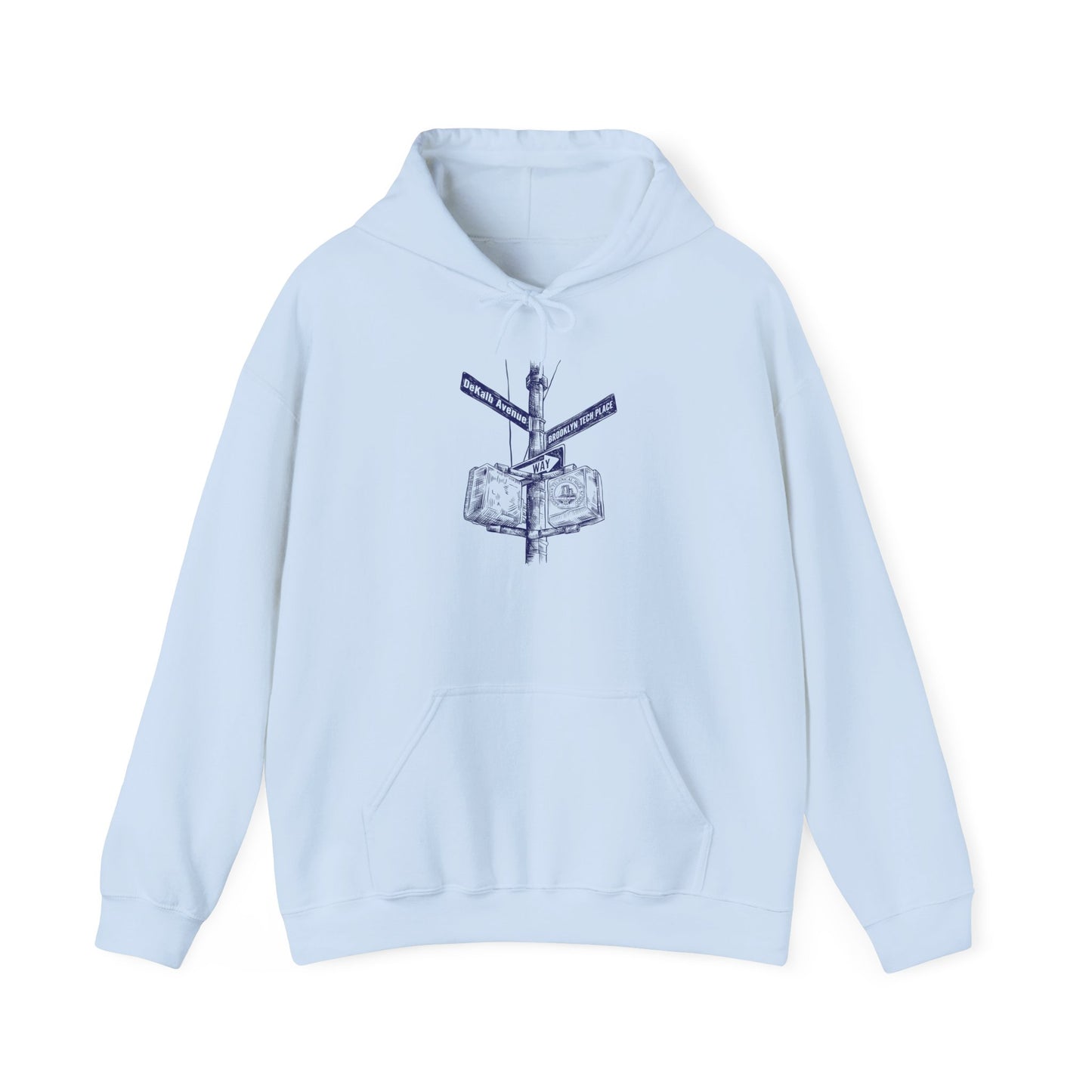 Boutique - Dekalb Ave & Brooklyn Tech Pl - (navy Graphic) Men's Heavy Blend™ Hooded Sweatshirt