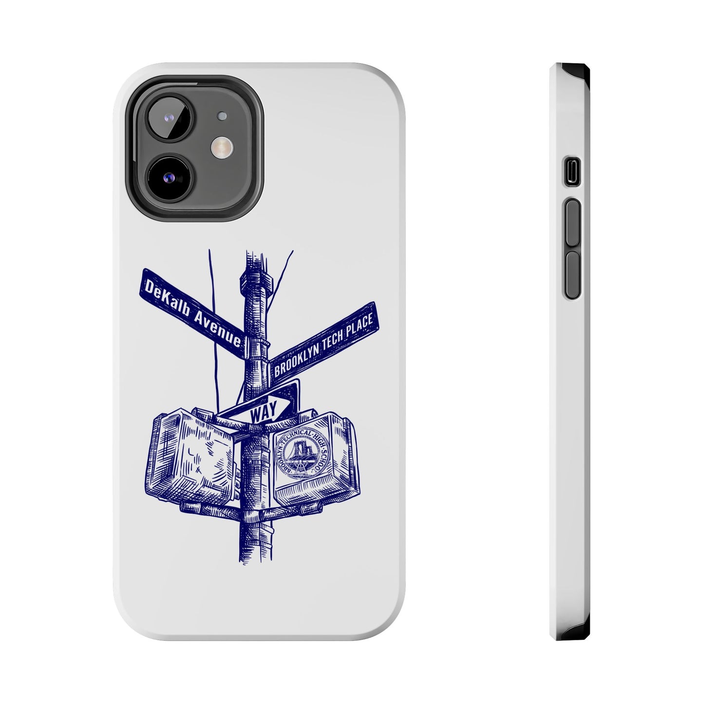 Dekalb Ave & Brooklyn Tech Place - Tough Phone Cases - White