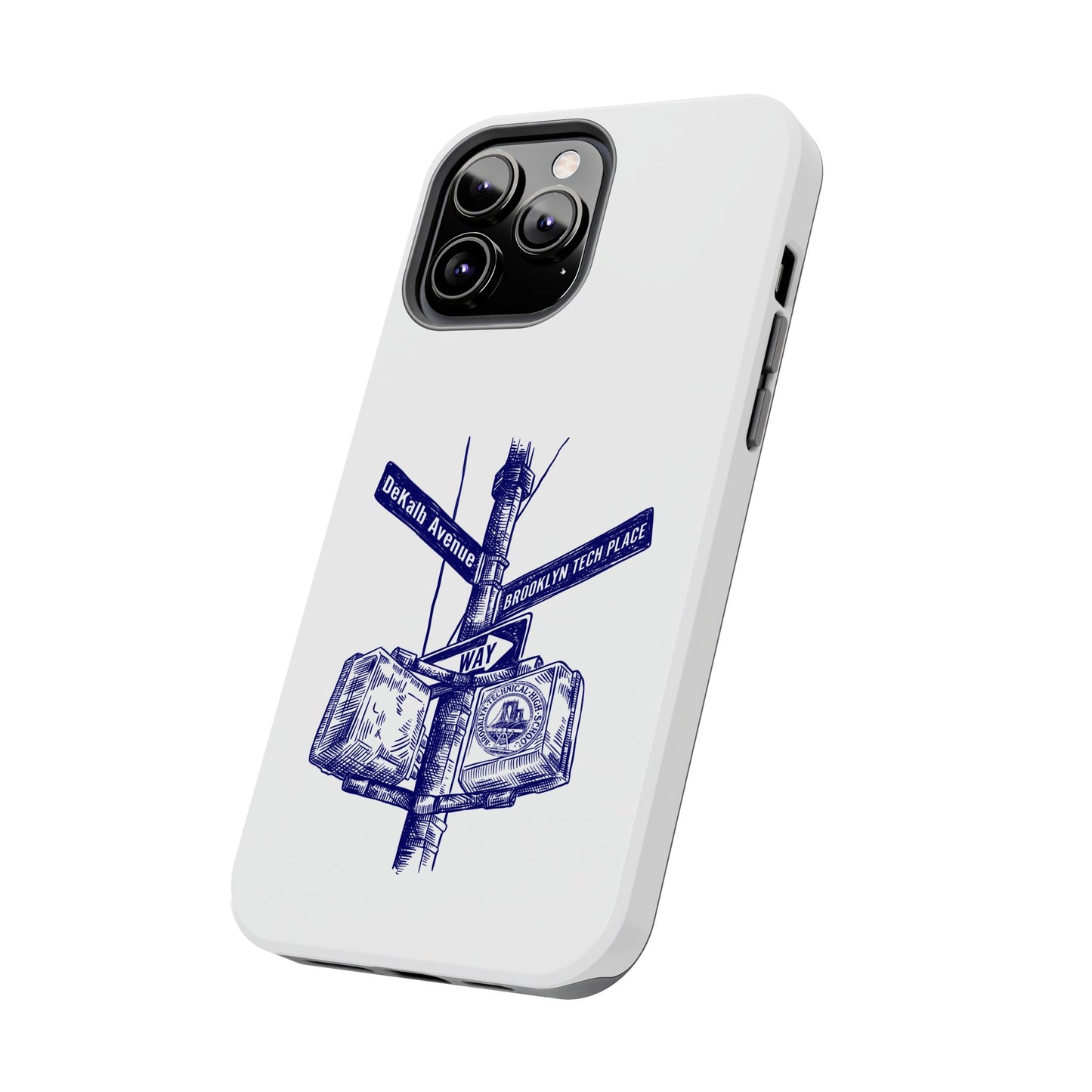 Dekalb Ave & Brooklyn Tech Place - Tough Phone Cases - White