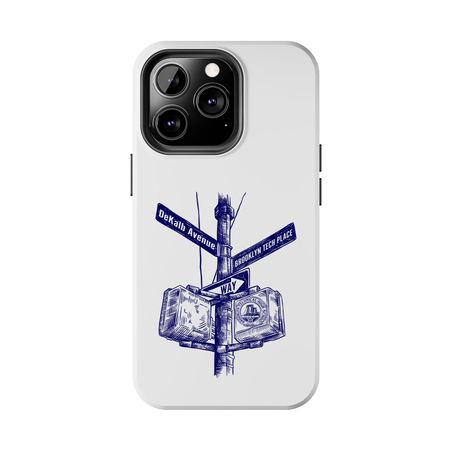 Dekalb Ave & Brooklyn Tech Place - Tough Phone Cases - White