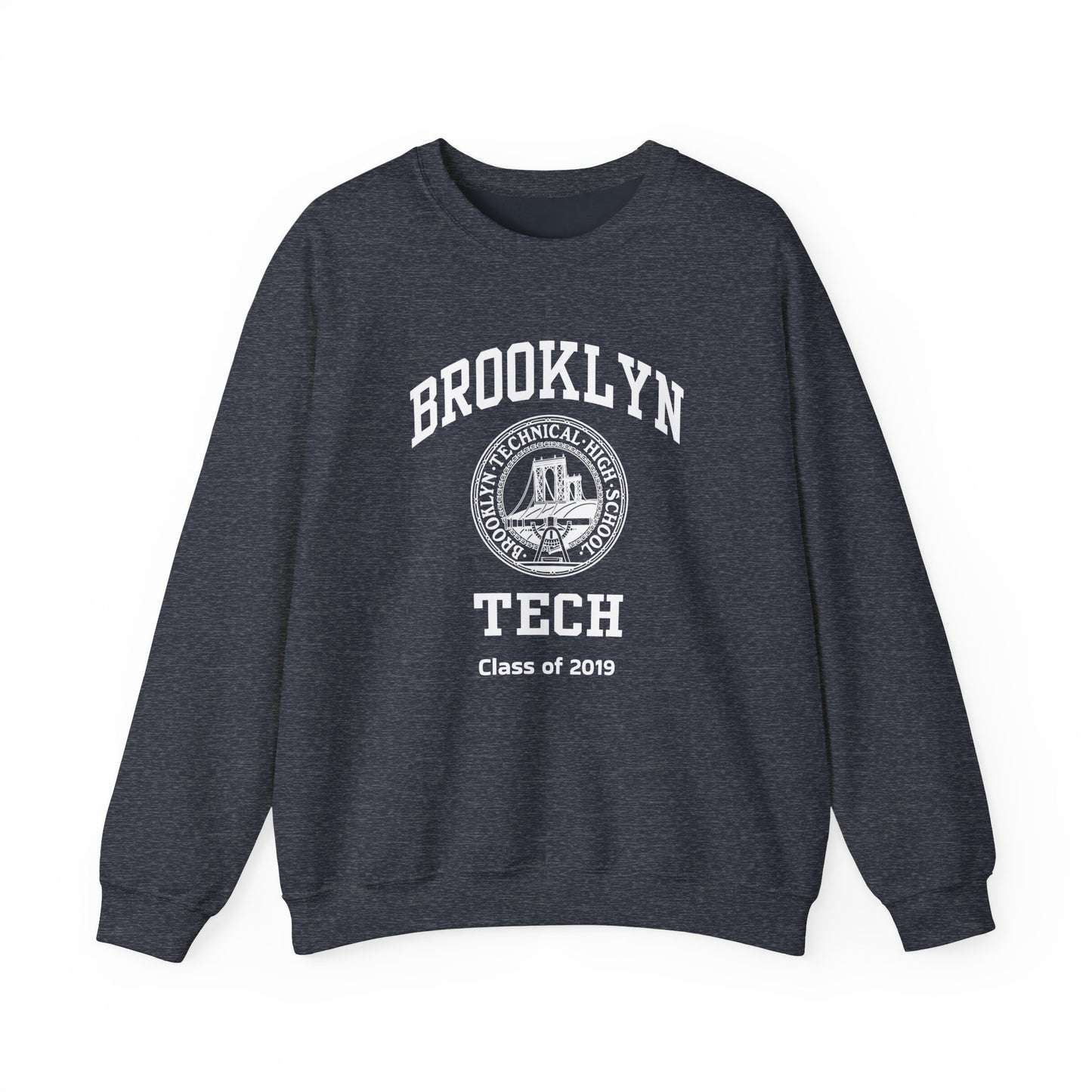 Brooklyn Tech Classic Logo - Men's Heavy Blend™ Crewneck Sweatshirt - Class Of 2019
