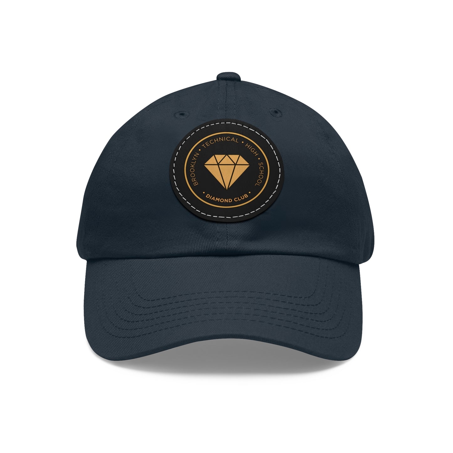Diamond Club Logo - Hat With Circular Leather Patch - Navy