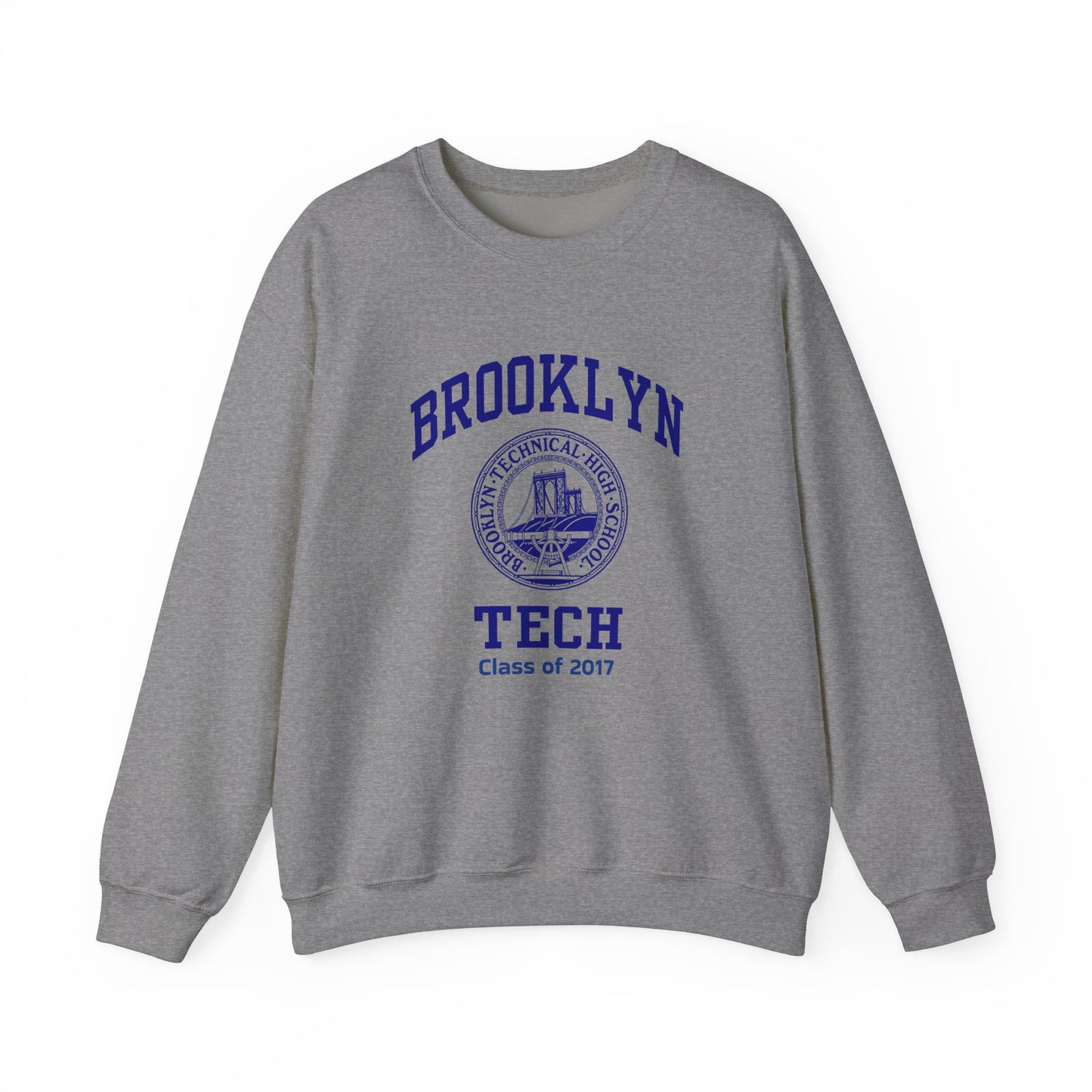 Brooklyn Tech Classic Logo - Men's Heavy Blend™ Crewneck Sweatshirt - Class Of 2017