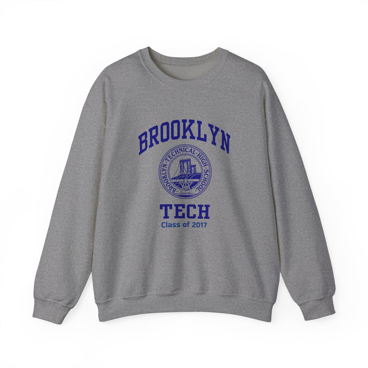 Brooklyn Tech Classic Logo - Men's Heavy Blend™ Crewneck Sweatshirt - Class Of 2017