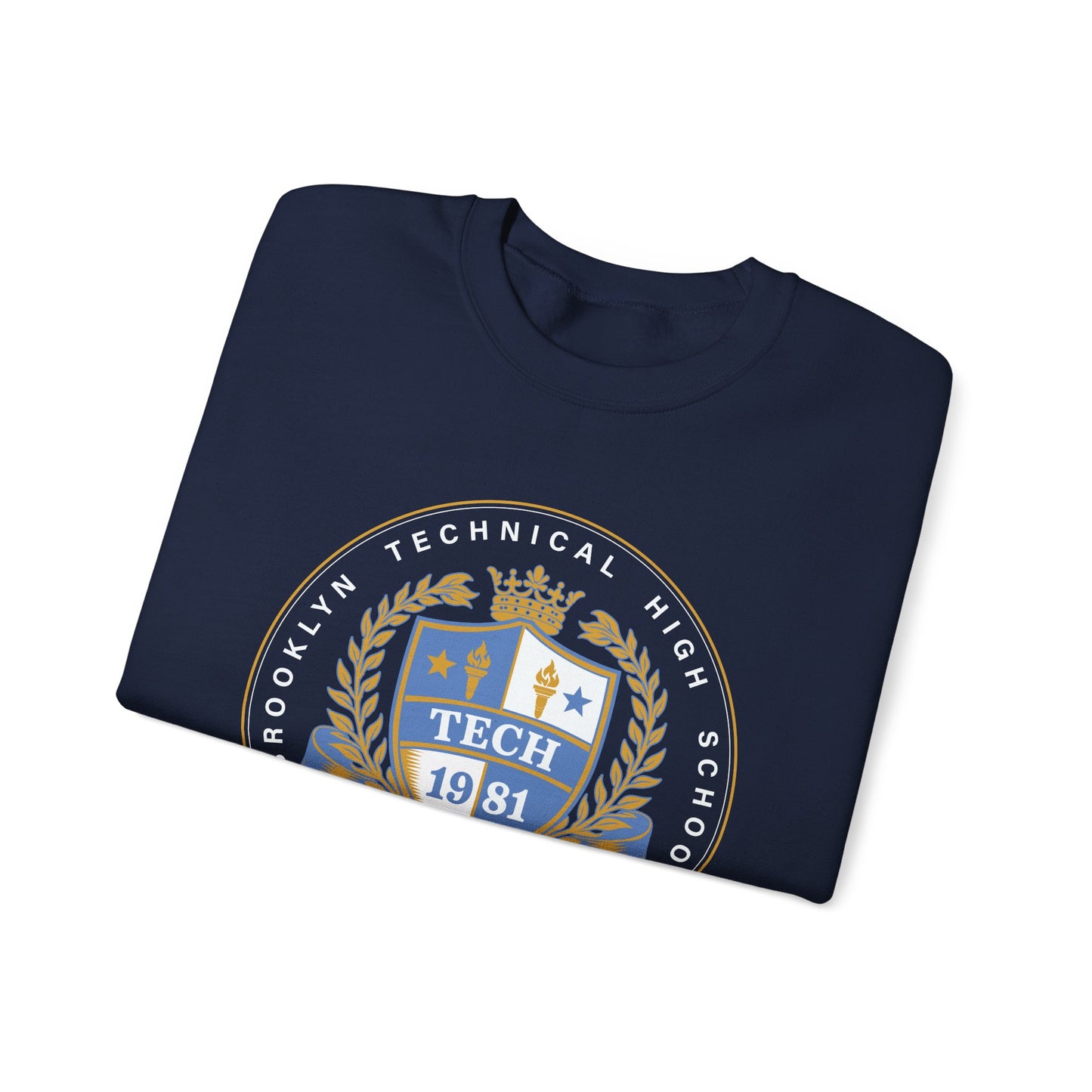 Tech 1981 45 Years Strong - Men's Heavy Blend™ Crewneck Sweatshirt - Light Blue Logo