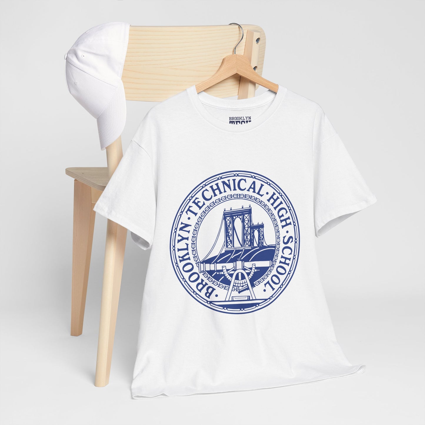 Classic Tech Logo - Blue Graphic - Men's Heavy Cotton T-Shirt