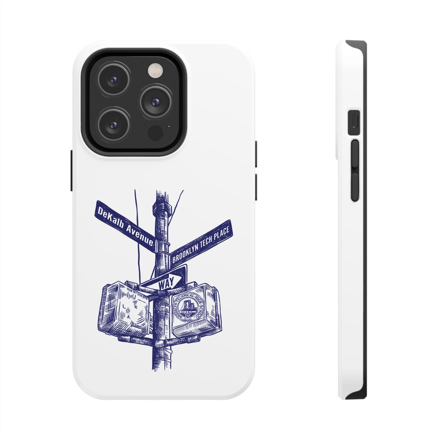 Dekalb Ave & Brooklyn Tech Place - Tough Phone Cases - White