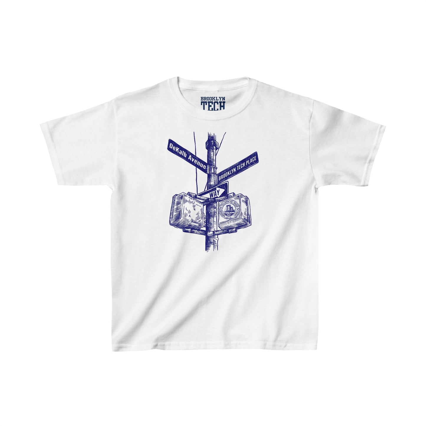 Family - Dekalb Ave & Brooklyn Tech Pl - Kids Heavy Cotton T-Shirt