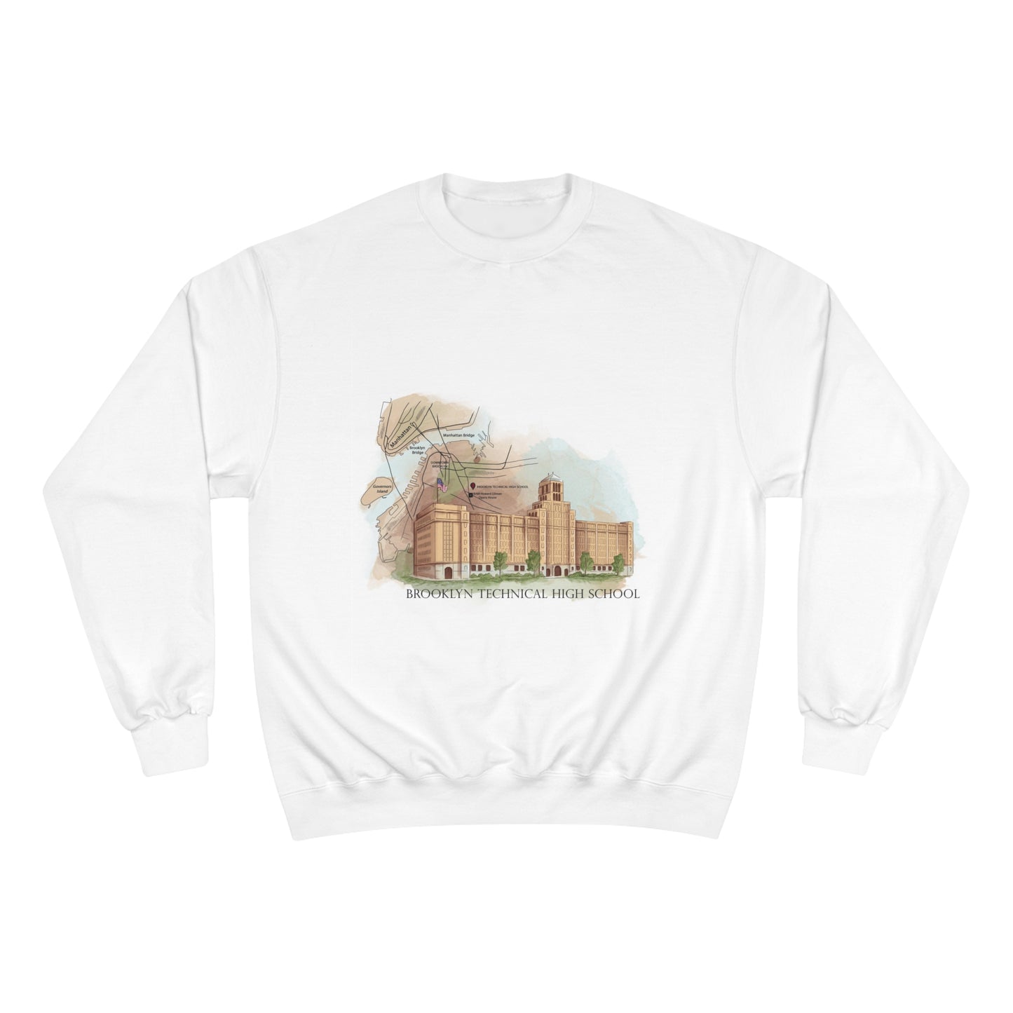 Boutique - Color Building & Map - Champion Crewneck Sweatshirt