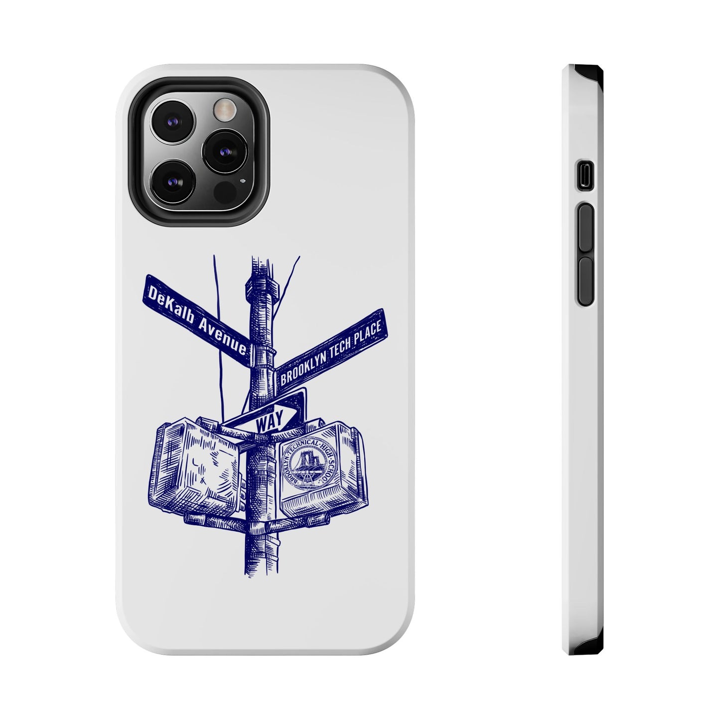 Dekalb Ave & Brooklyn Tech Place - Tough Phone Cases - White