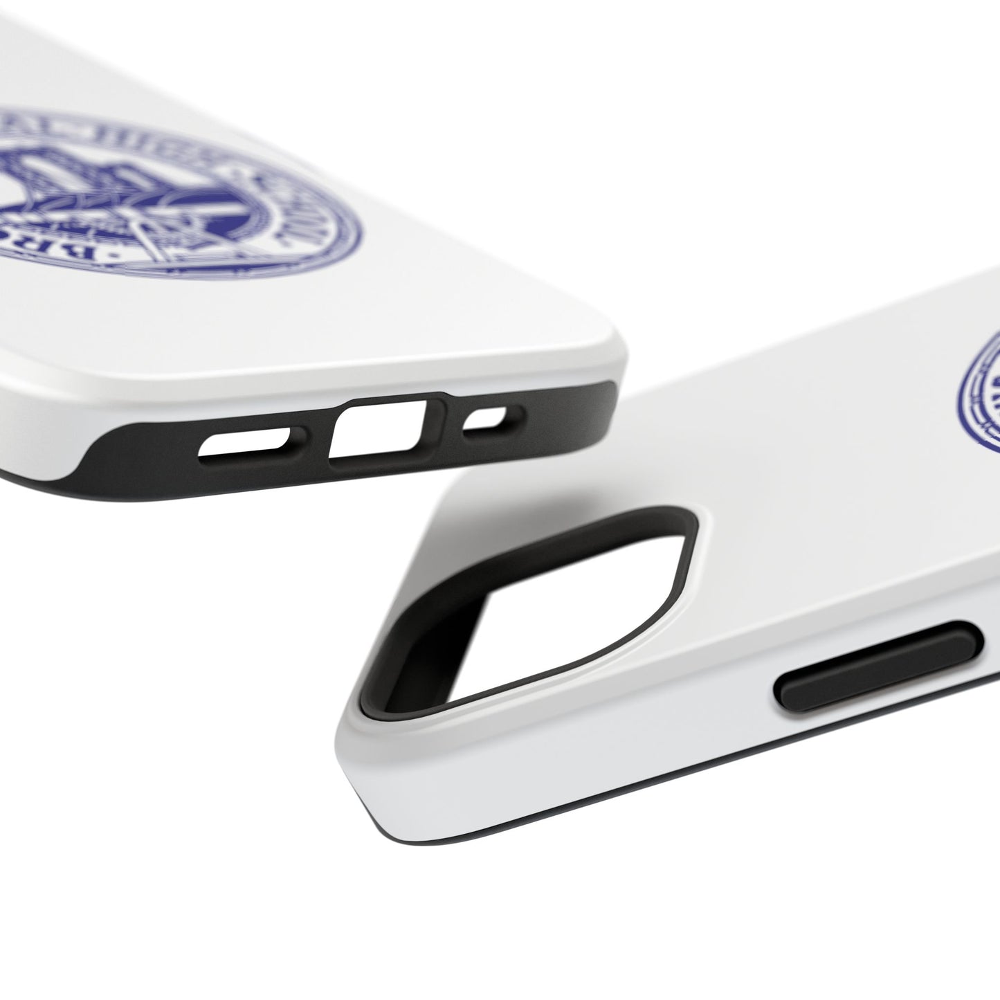 Classic Tech Seal - Impact-Resistant Phone Cases - Iphone Or Samsung - White