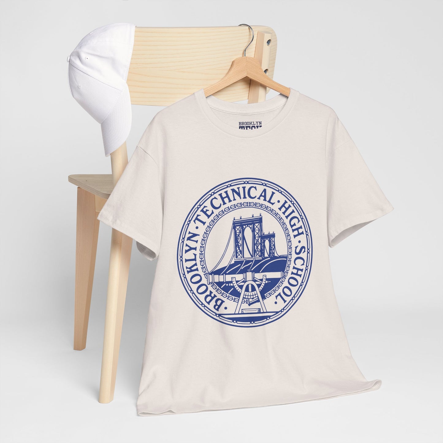 Classic Tech Logo - Blue Graphic - Men's Heavy Cotton T-Shirt