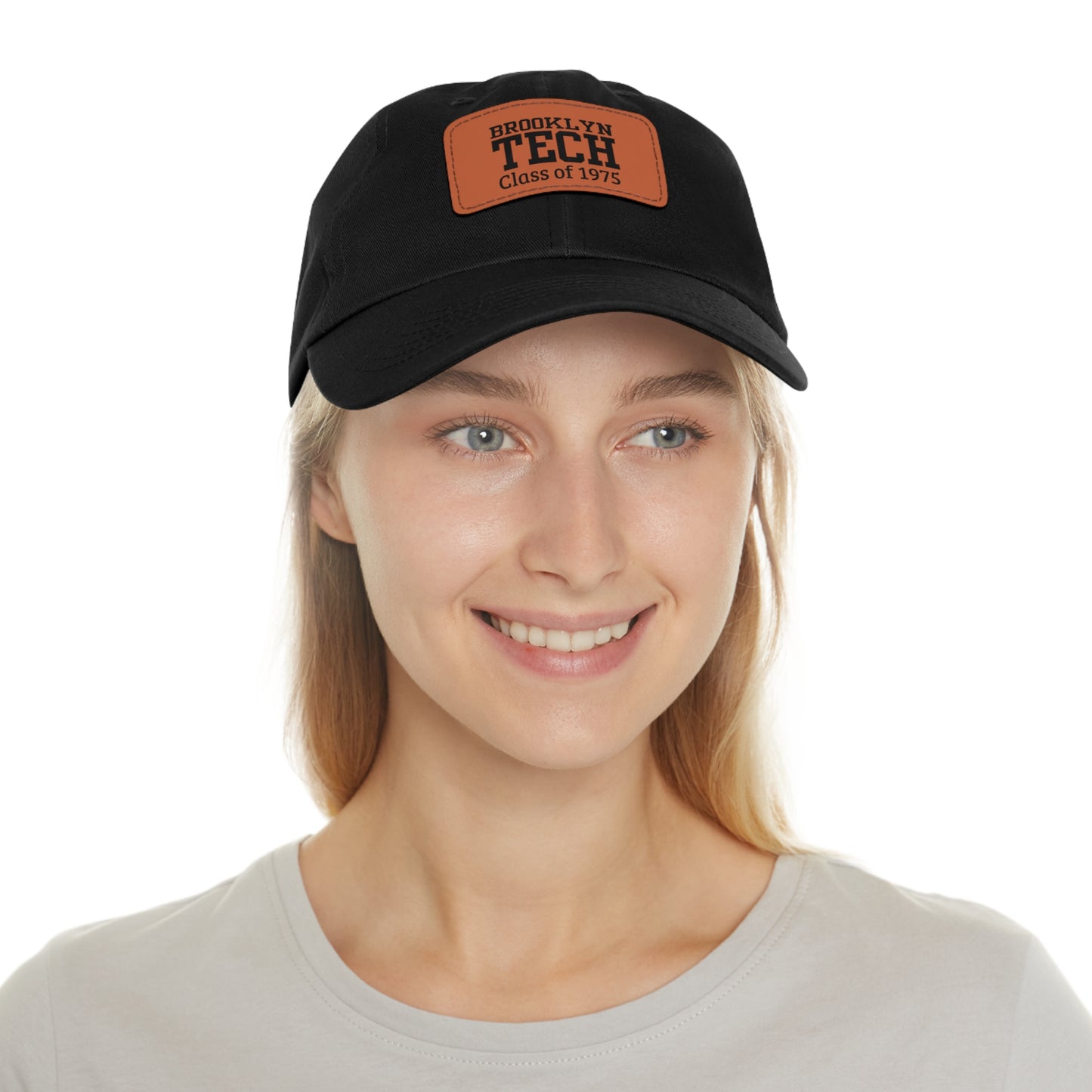 Classic Brooklyn Tech - Hat With Leather Patch (rectangle) - Class Of 1975