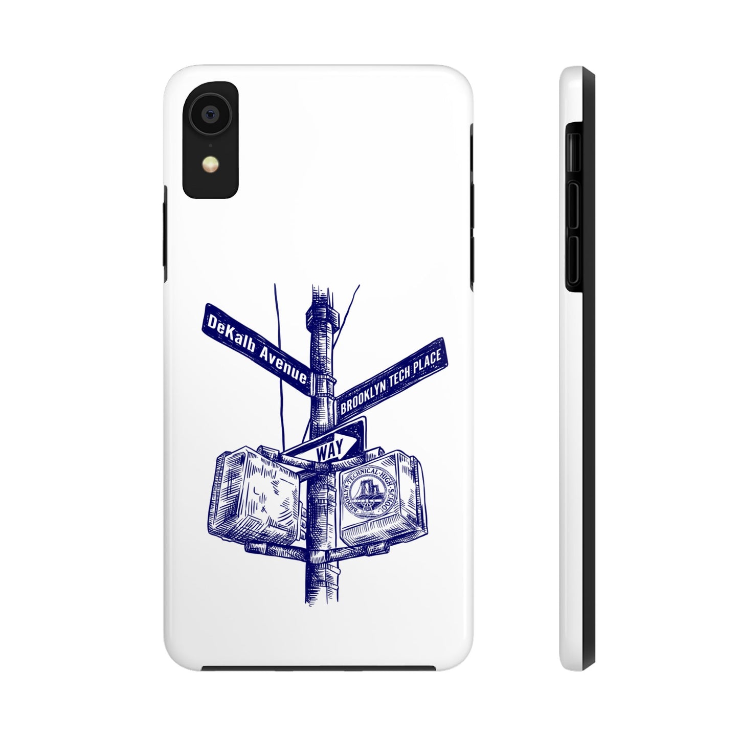Dekalb Ave & Brooklyn Tech Place - Tough Phone Cases - White