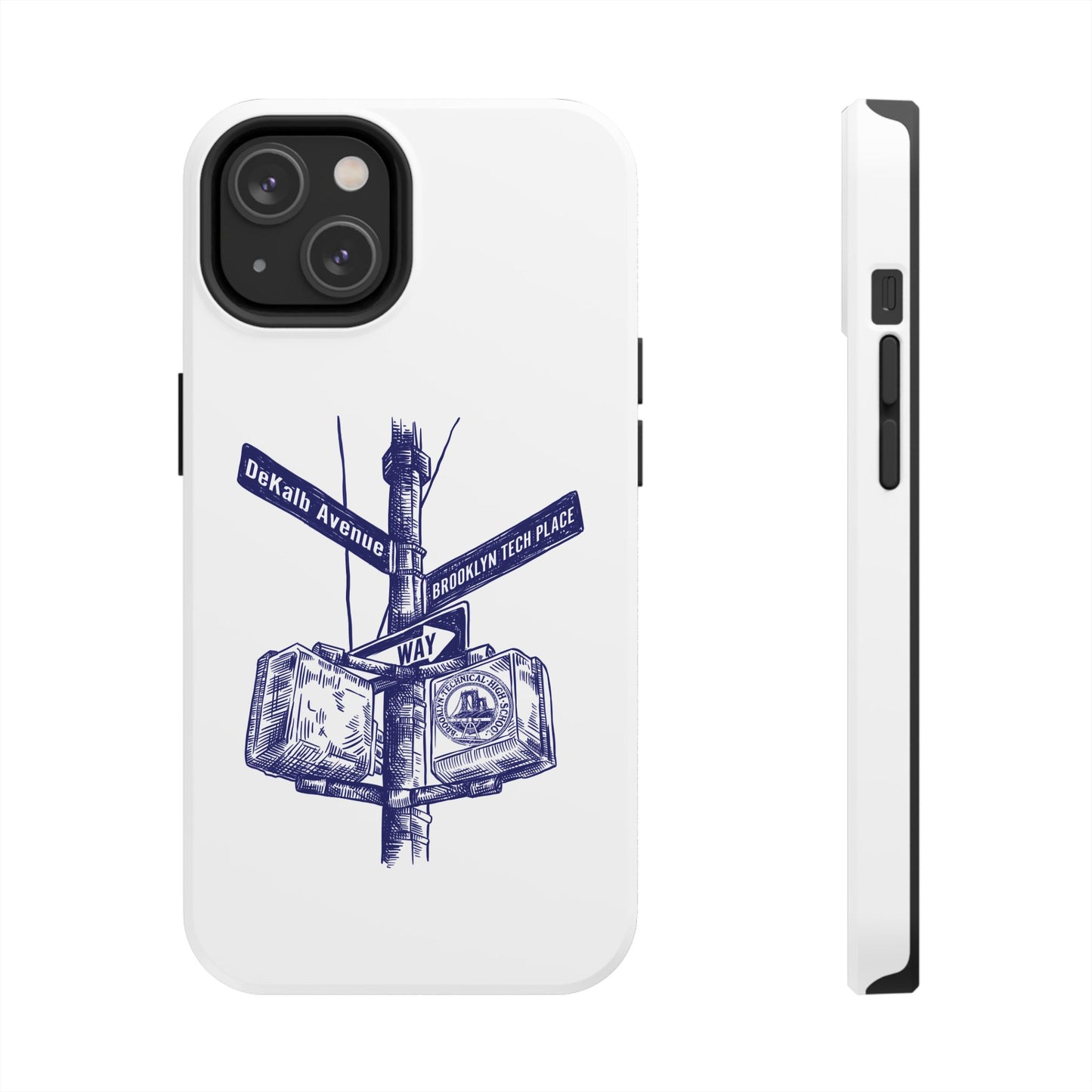 Dekalb Ave & Brooklyn Tech Place - Tough Phone Cases - White