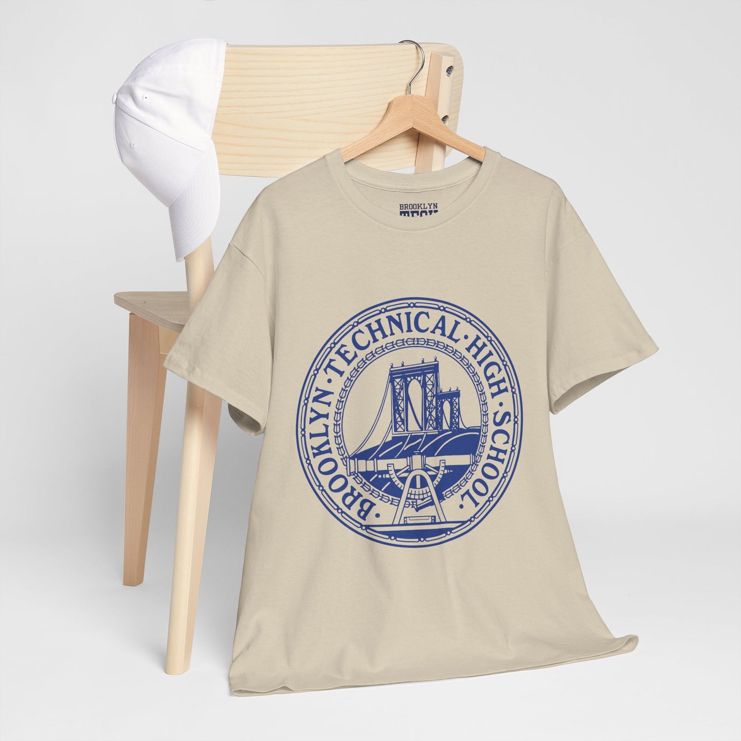Classic Tech Logo - Blue Graphic - Men's Heavy Cotton T-Shirt