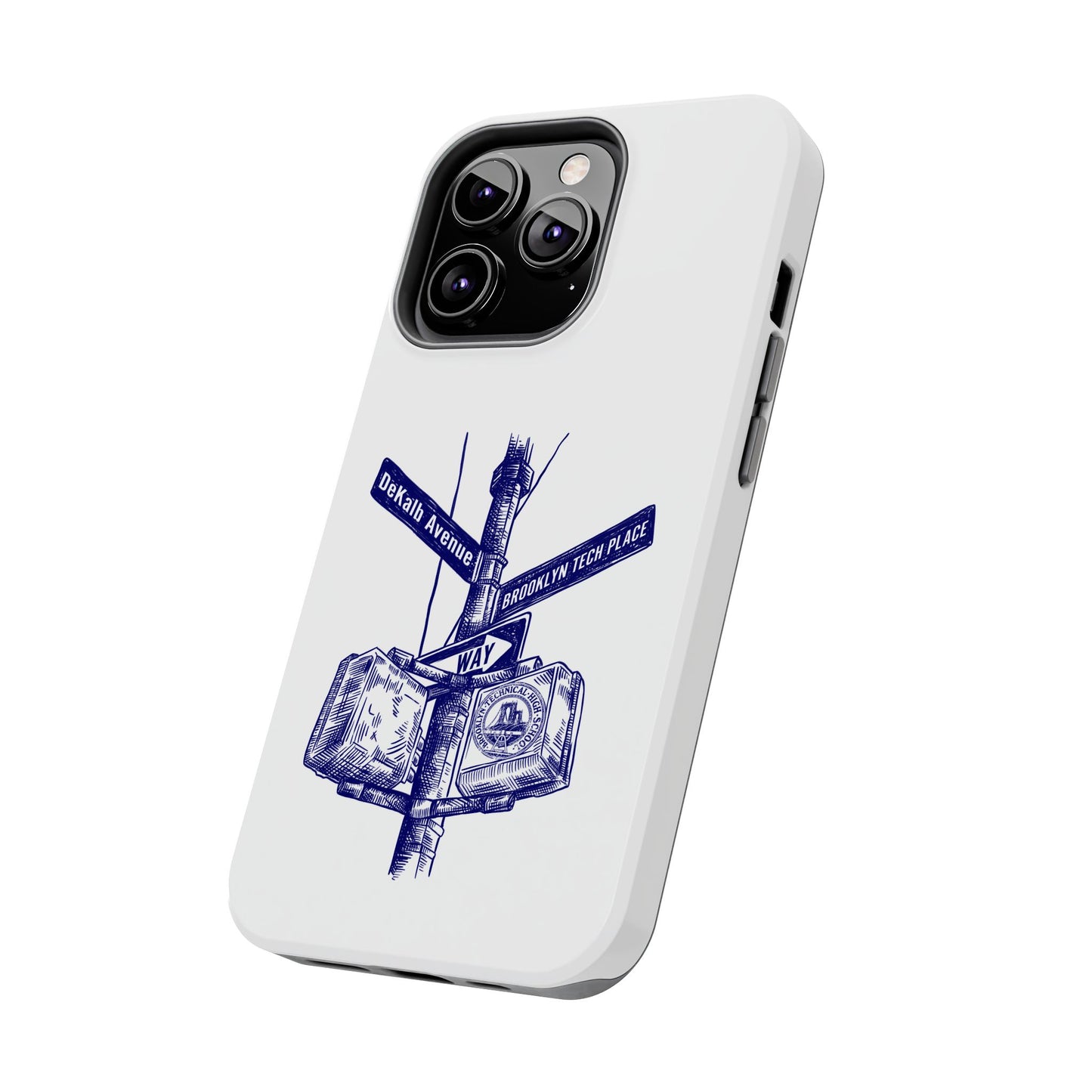 Dekalb Ave & Brooklyn Tech Place - Tough Phone Cases - White