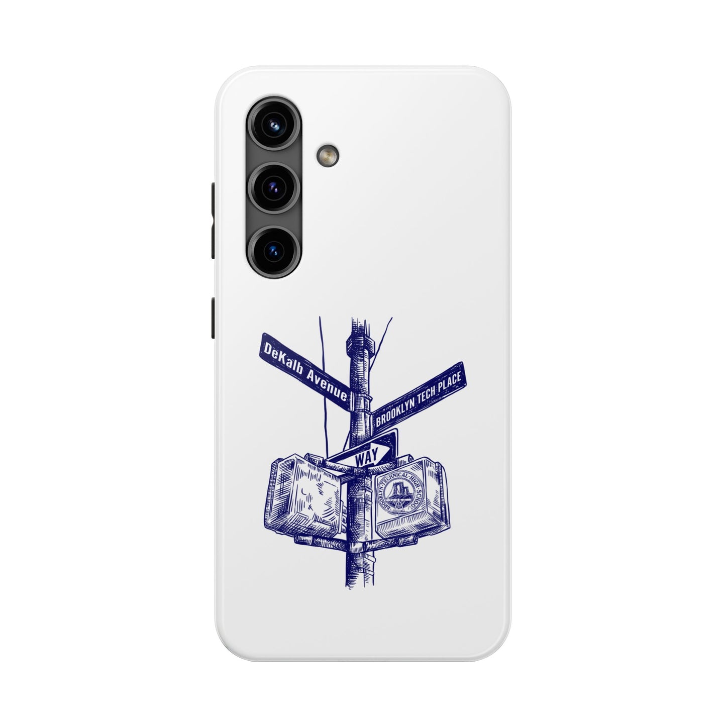 Dekalb Ave & Brooklyn Tech Place - Tough Phone Cases - White