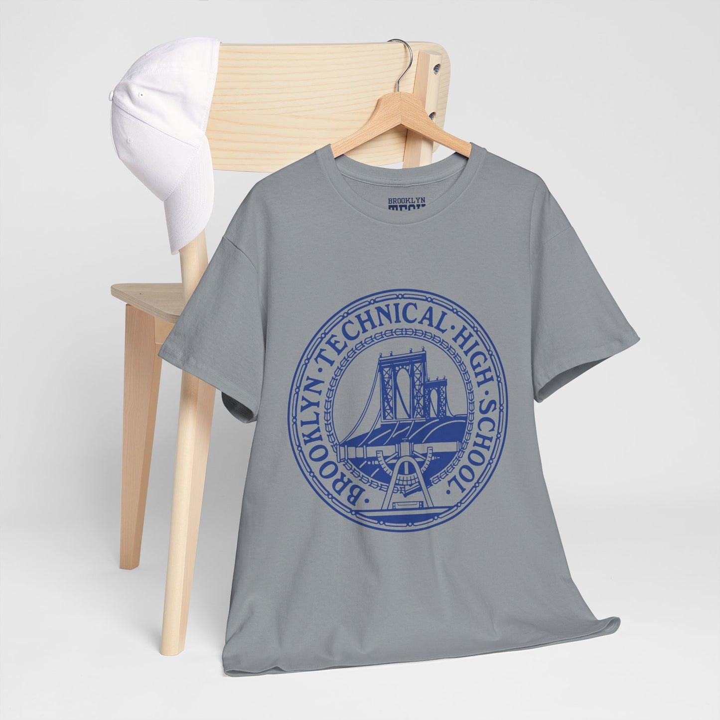 Classic Tech Logo - Blue Graphic - Men's Heavy Cotton T-Shirt