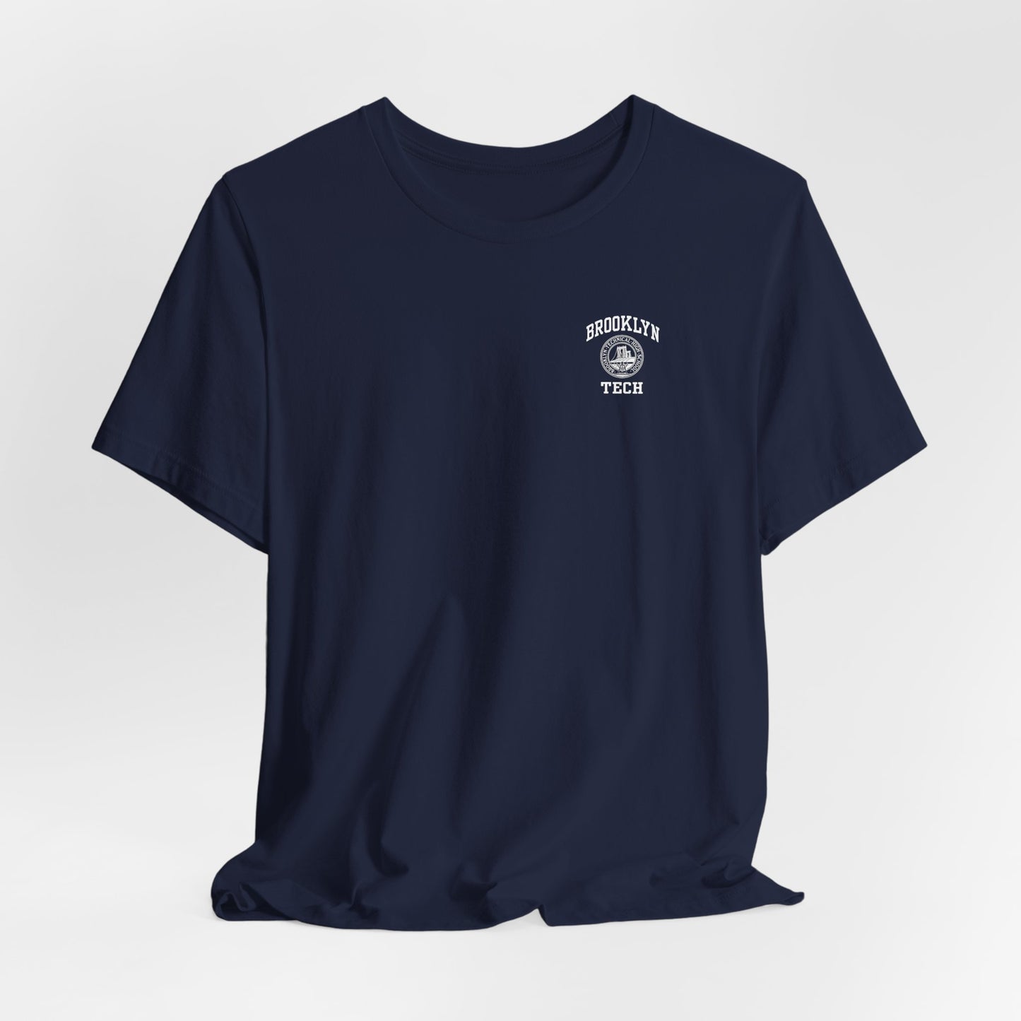 Classic Logo with Brooklyn Tech on Left Chest - Men's Bella + Canvas Short Sleeve Jersey T-Shirt