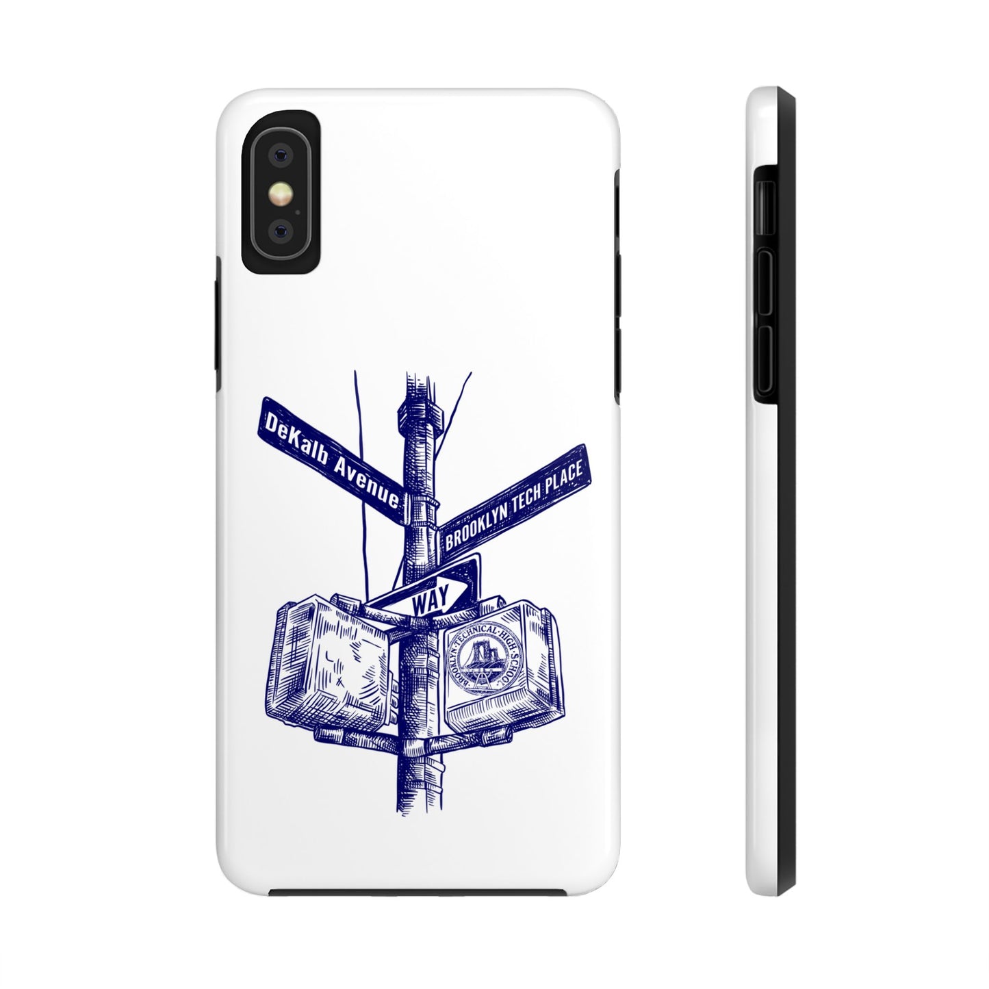 Dekalb Ave & Brooklyn Tech Place - Tough Phone Cases - White