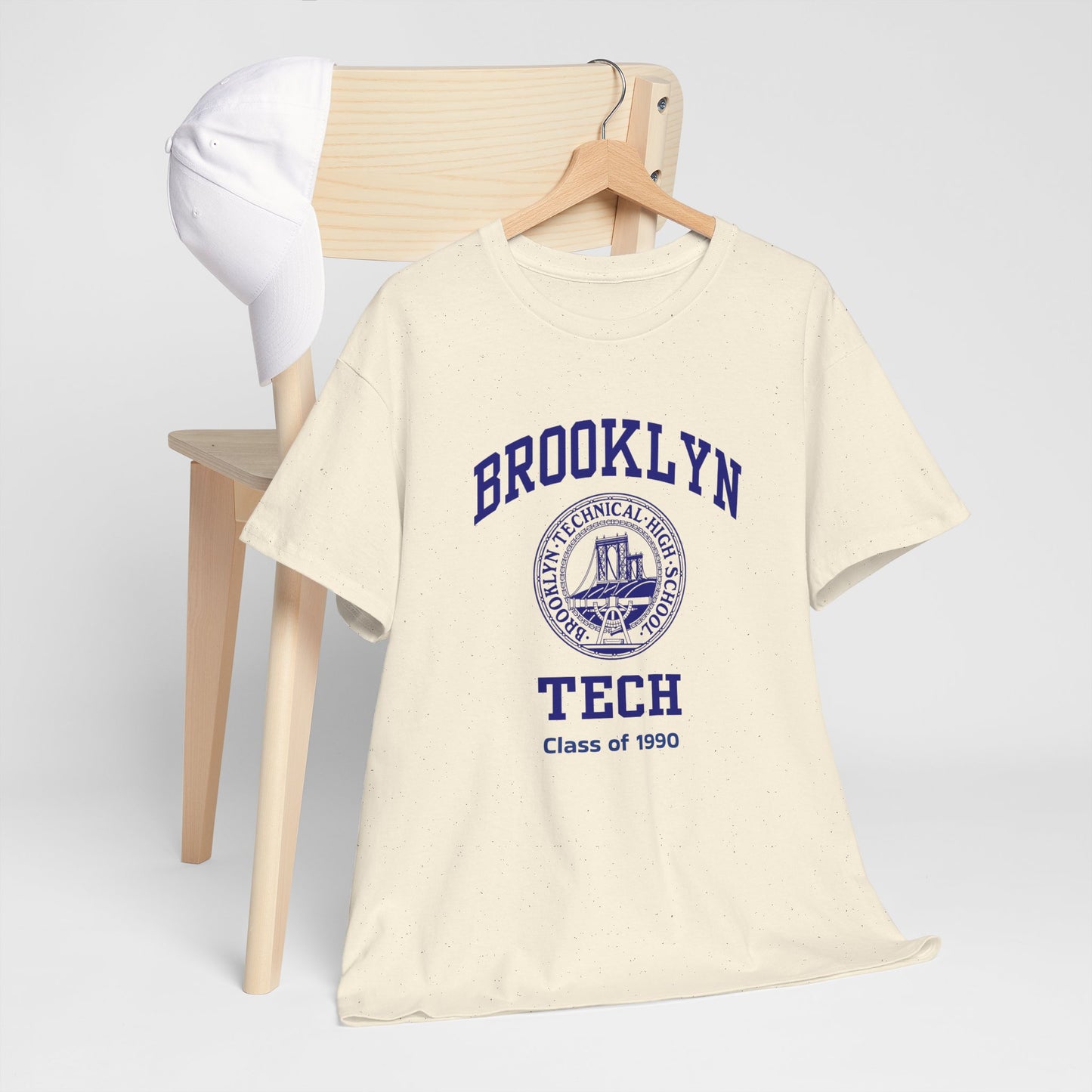 Brooklyn Tech Classic Logo - Men's Heavy Cotton T-Shirt - Class Of 1990