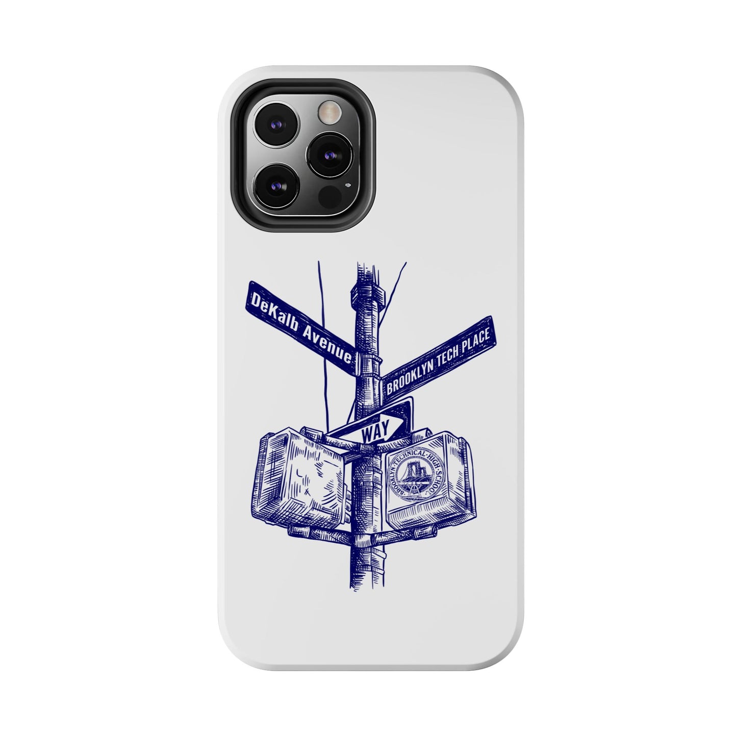 Dekalb Ave & Brooklyn Tech Place - Tough Phone Cases - White