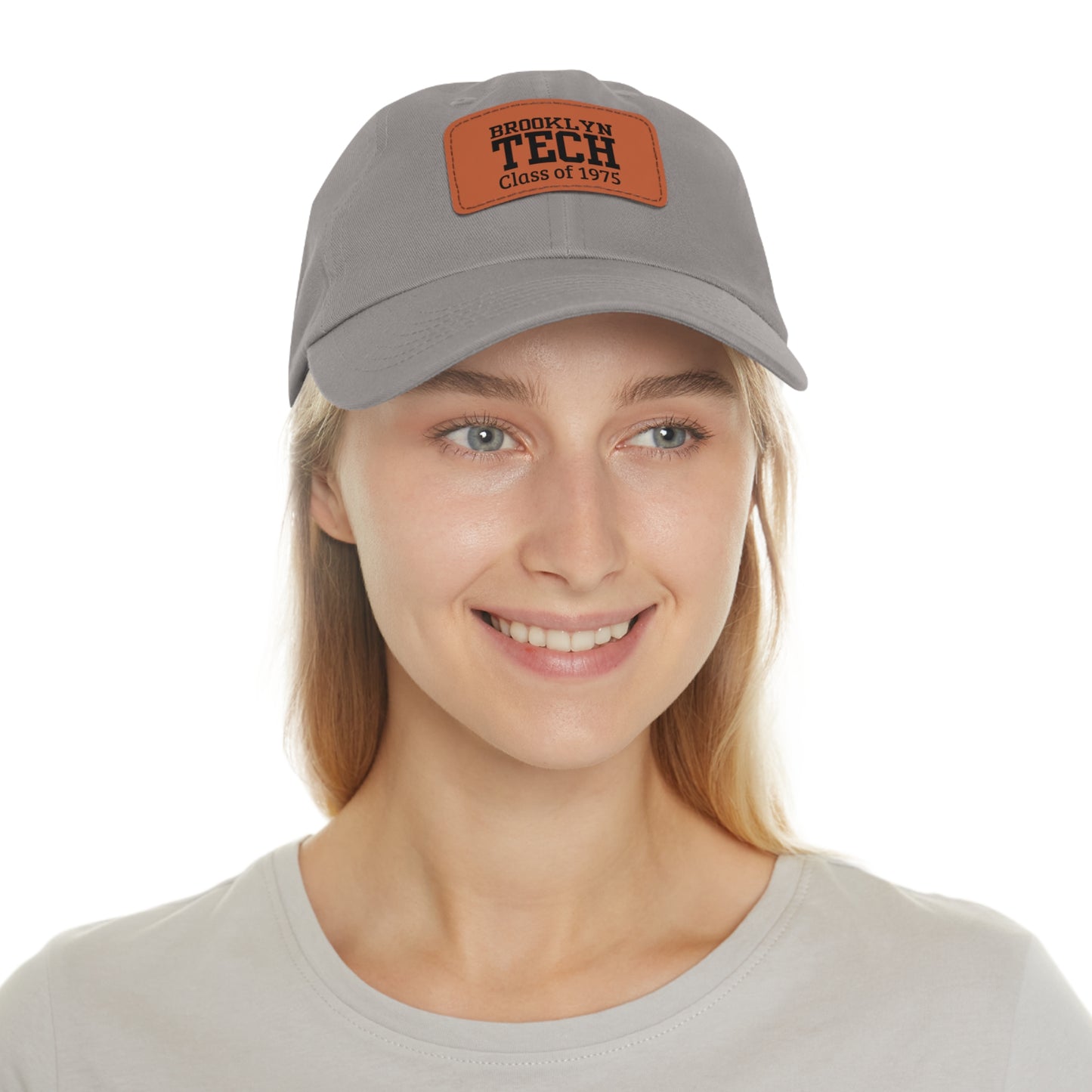 Classic Brooklyn Tech - Hat With Leather Patch (rectangle) - Class Of 1975