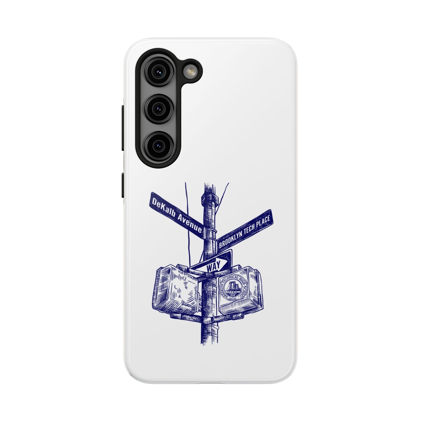 Dekalb Ave & Brooklyn Tech Place - Tough Phone Cases - White