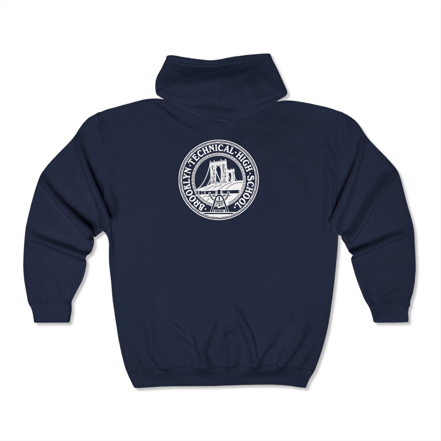 Brooklyn Tech Alumni (front) & Classic Tech Logo (back) Heavy Blend™ Full Zip Hooded Sweatshirt