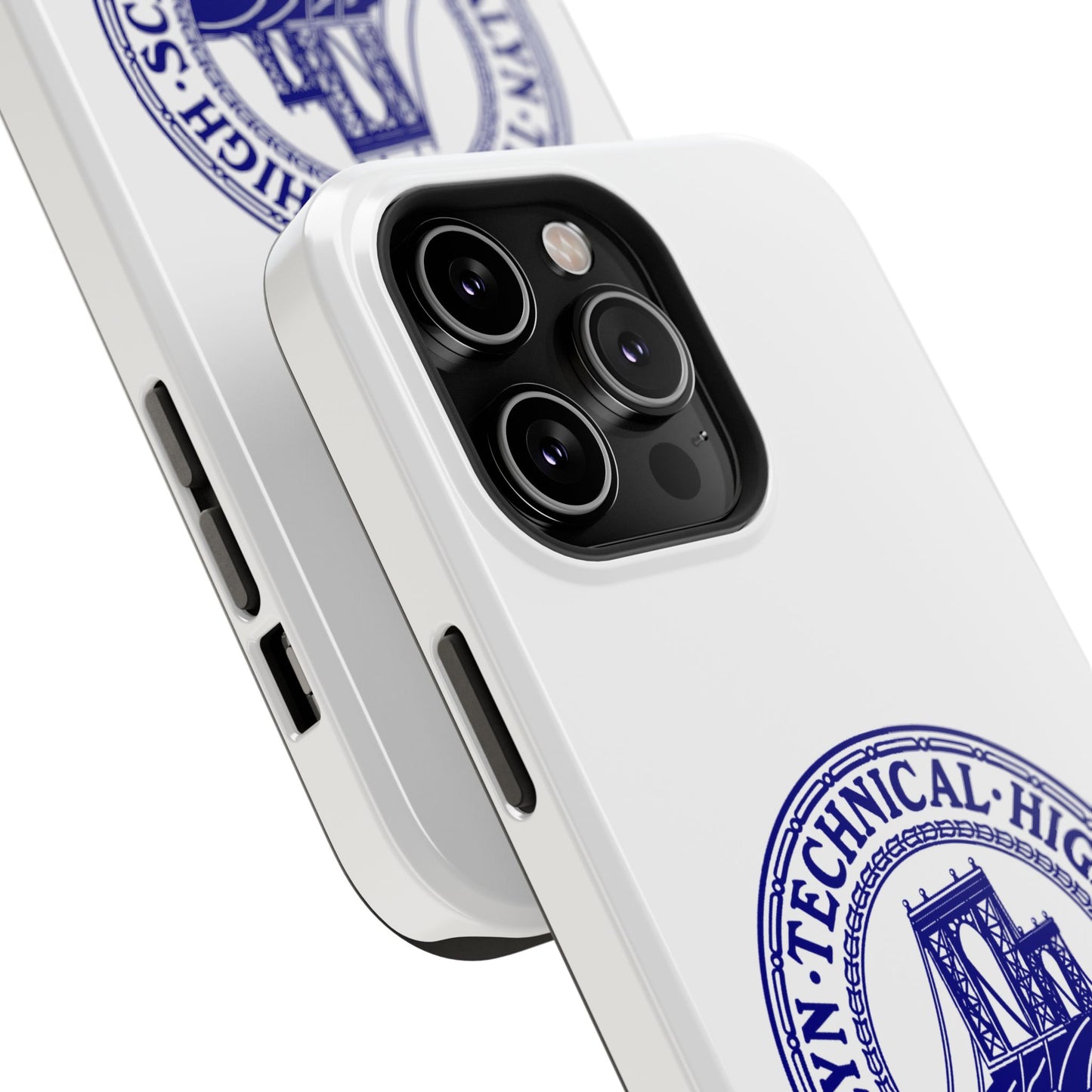 Classic Tech Seal - Impact-Resistant Phone Cases - Iphone Or Samsung - White