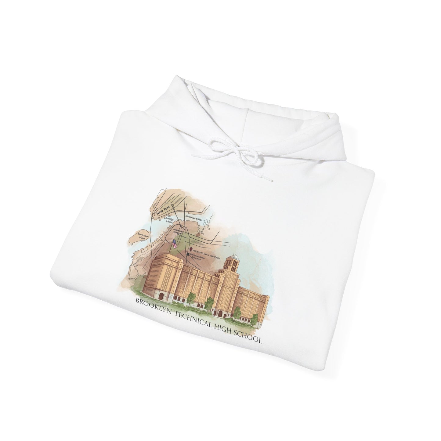 Boutique - Color Building & Map - Men's Heavy Blend Hoodie