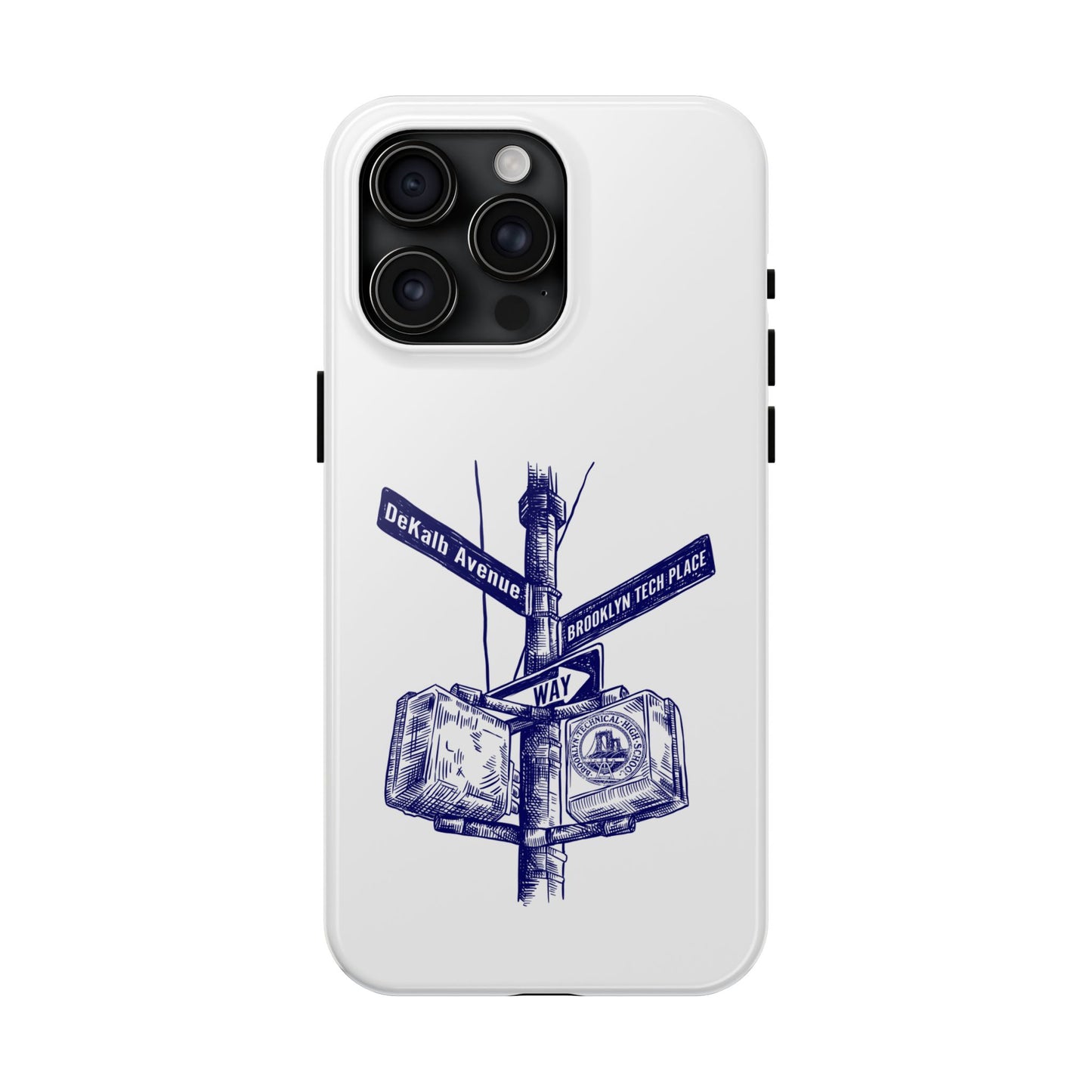 Dekalb Ave & Brooklyn Tech Place - Tough Phone Cases - White