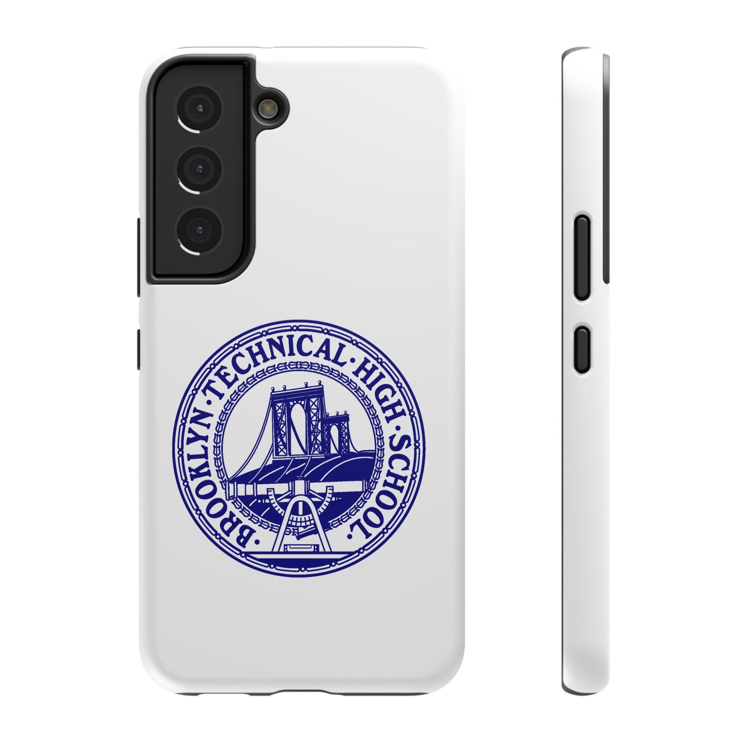 Classic Tech Seal - Impact-Resistant Phone Cases - Iphone Or Samsung - White
