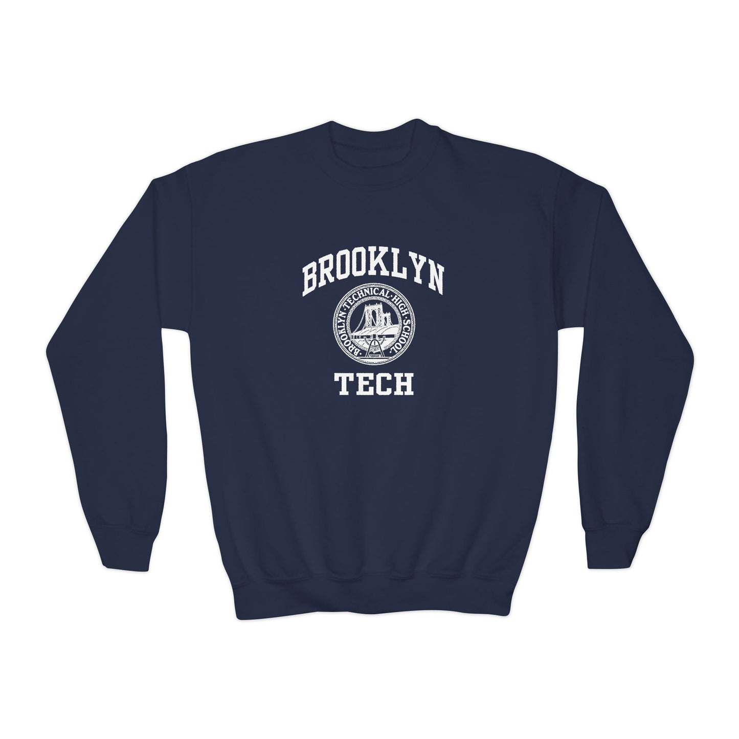 Family - Brooklyn Tech Classic Logo - Youth Crewneck Sweatshirt