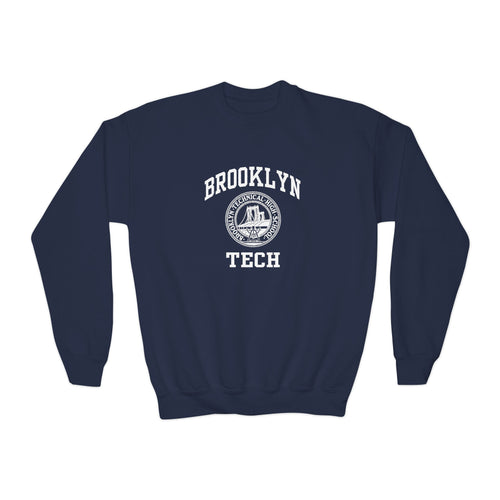 Family - Brooklyn Tech Classic Logo - Youth Crewneck Sweatshirt