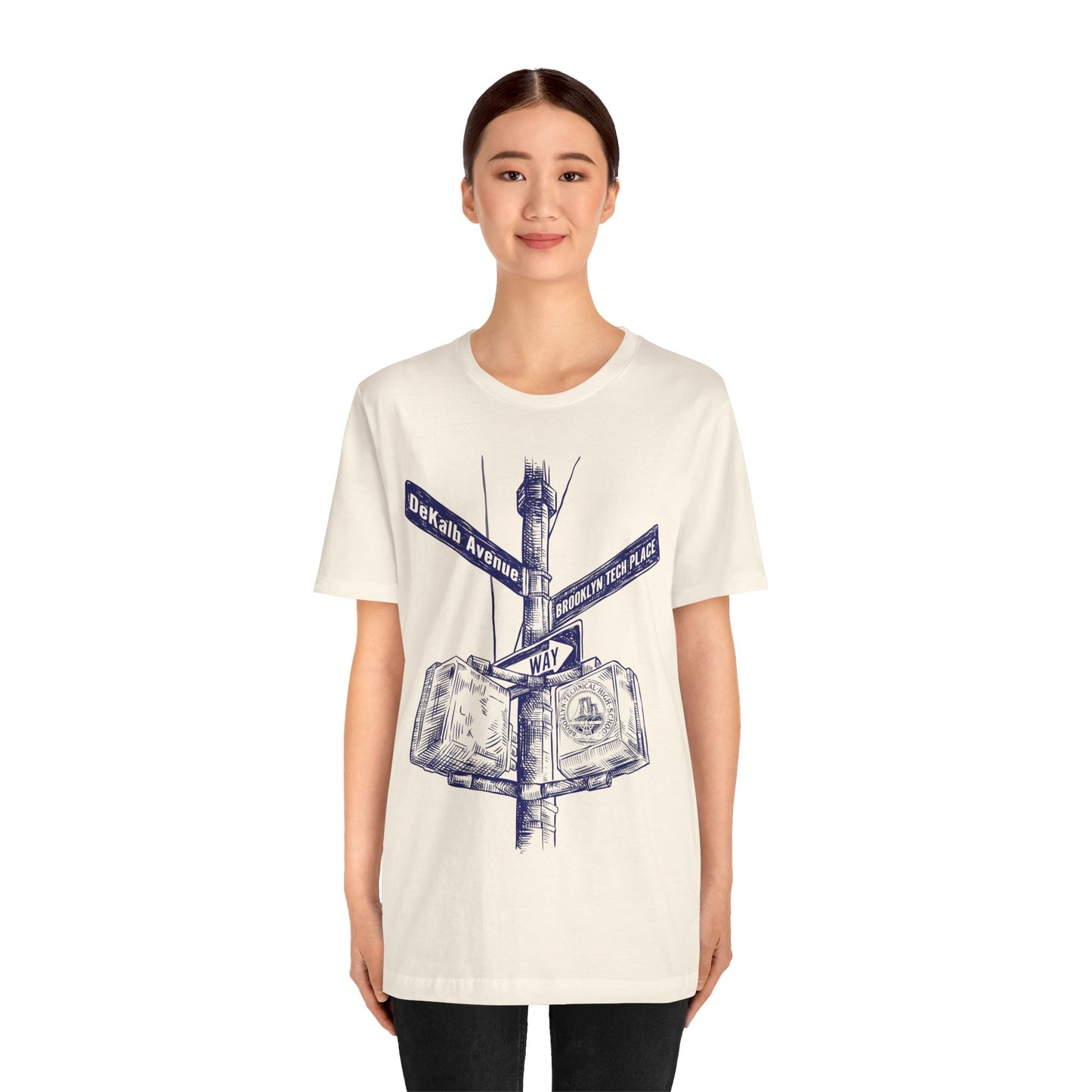 Boutique - Dekalb Ave & Brooklyn Tech Pl - Men's Short Sleeve Jersey - Blue Graphic