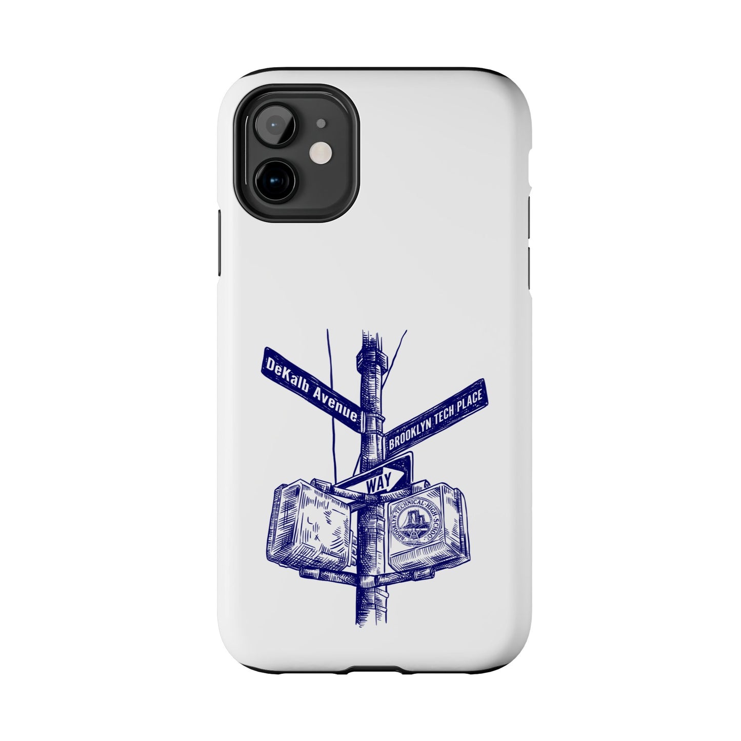 Dekalb Ave & Brooklyn Tech Place - Tough Phone Cases - White